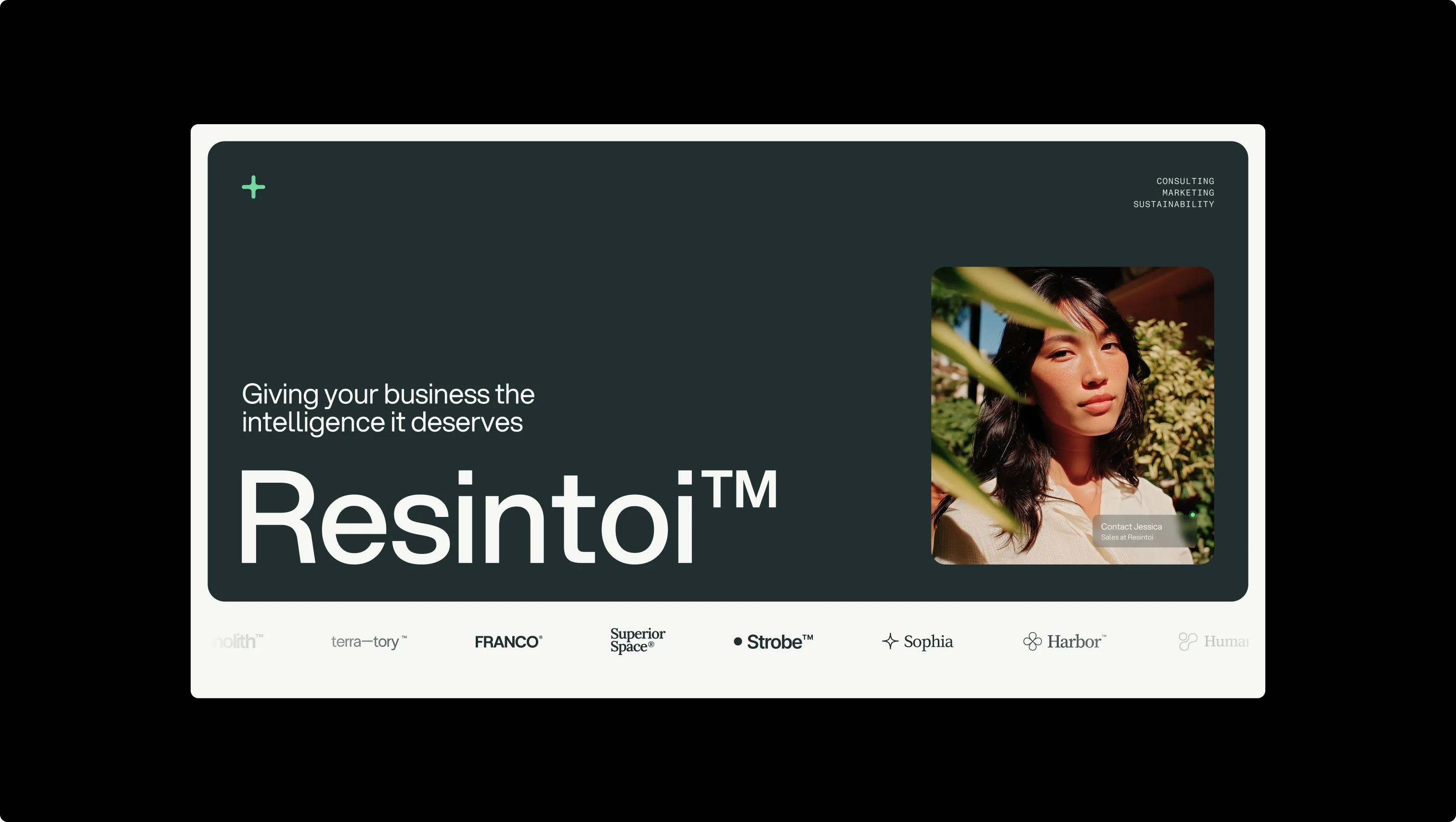 Business Hero with Marquee