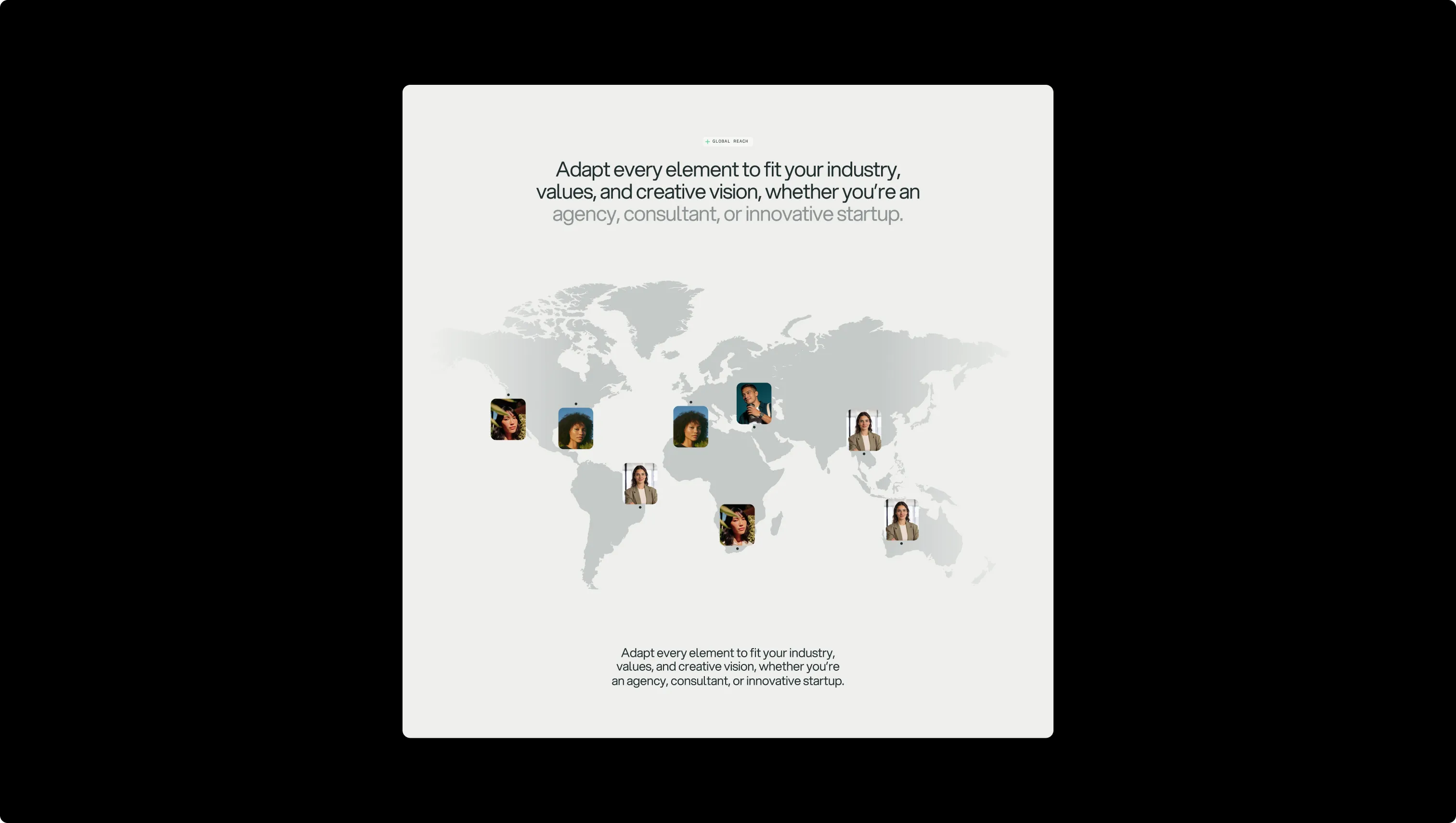 Global Map with Video Portraits