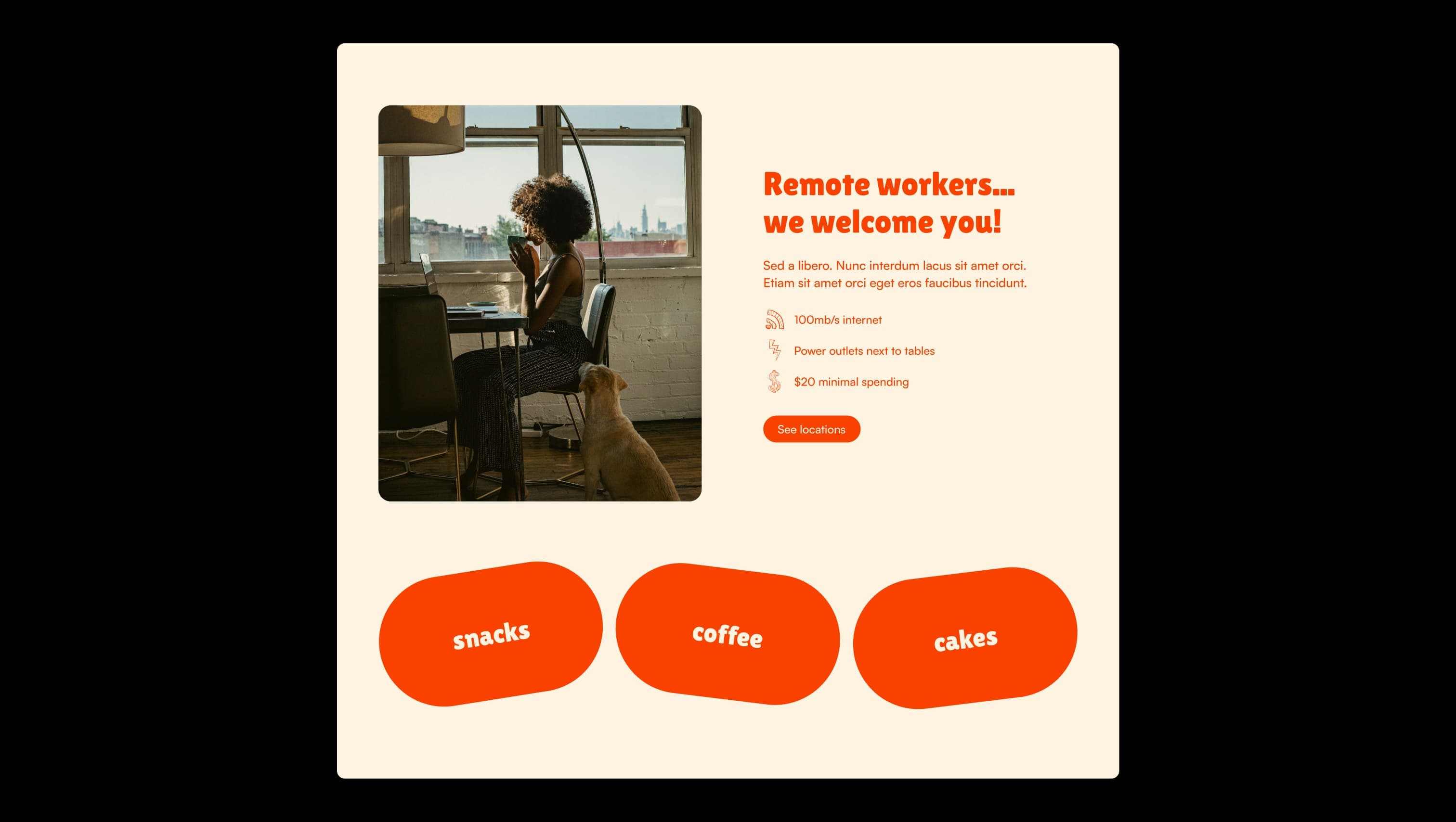 Image Feature with Quick Links