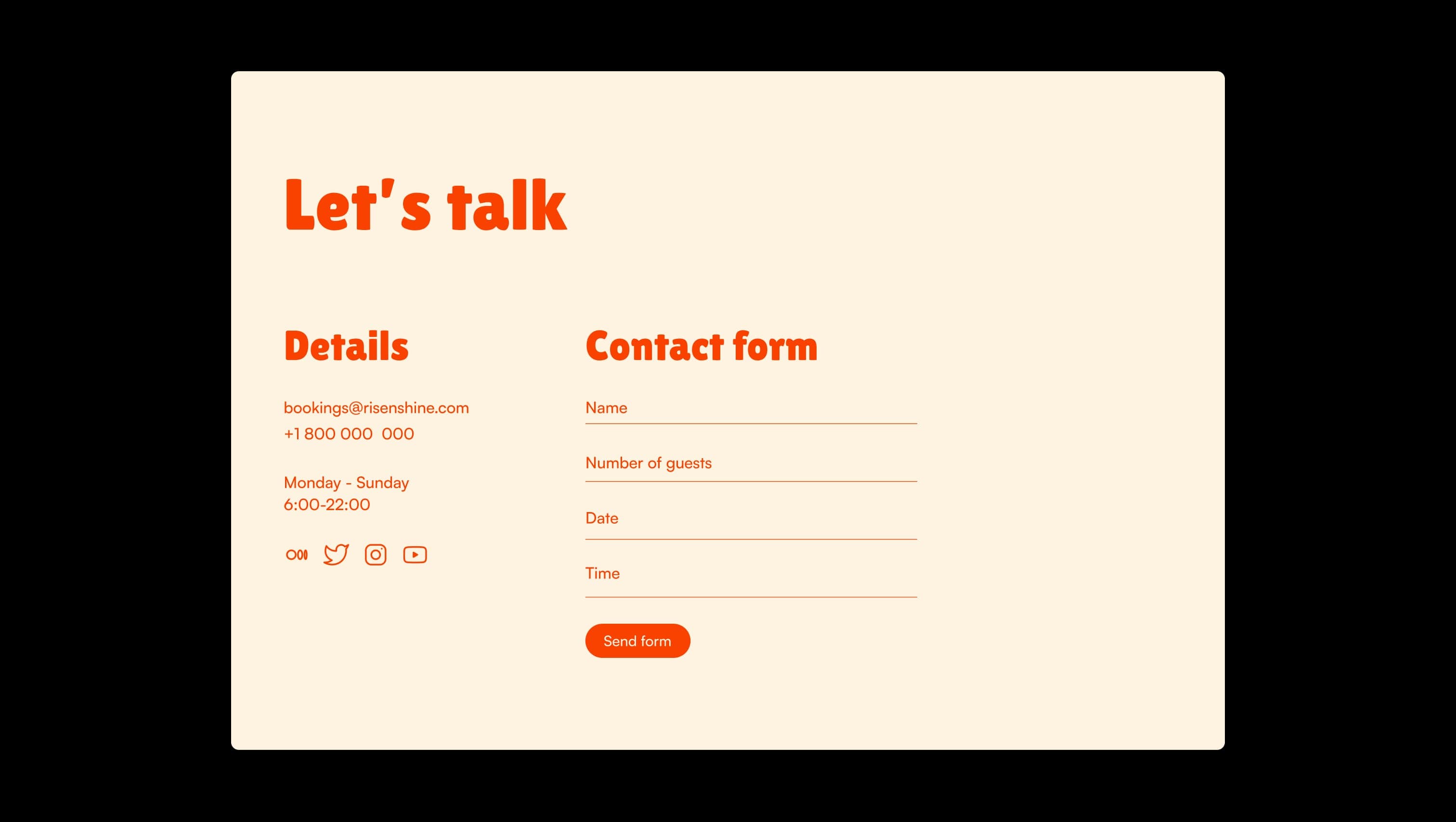 Contact Form with Details