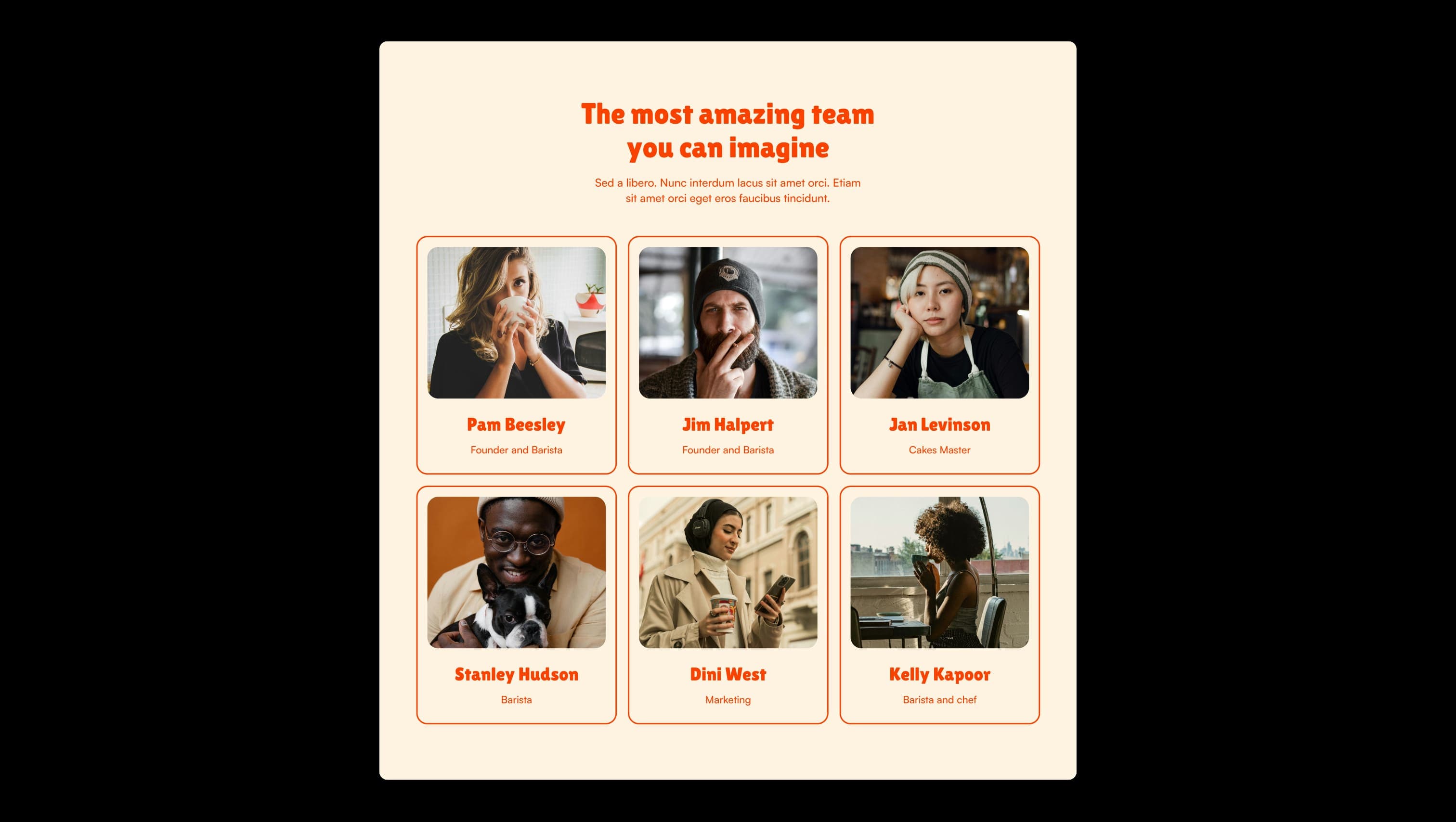 Team Member Grid Section