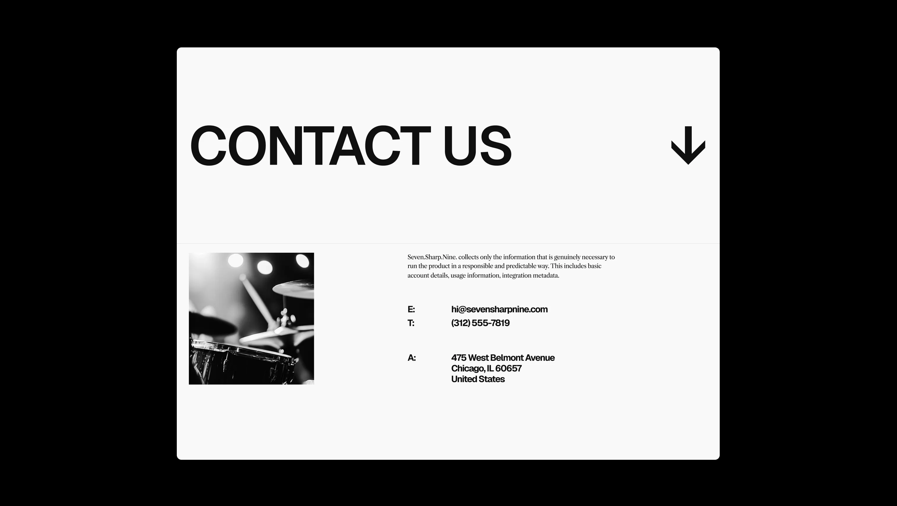 Contact Hero With Details Grid