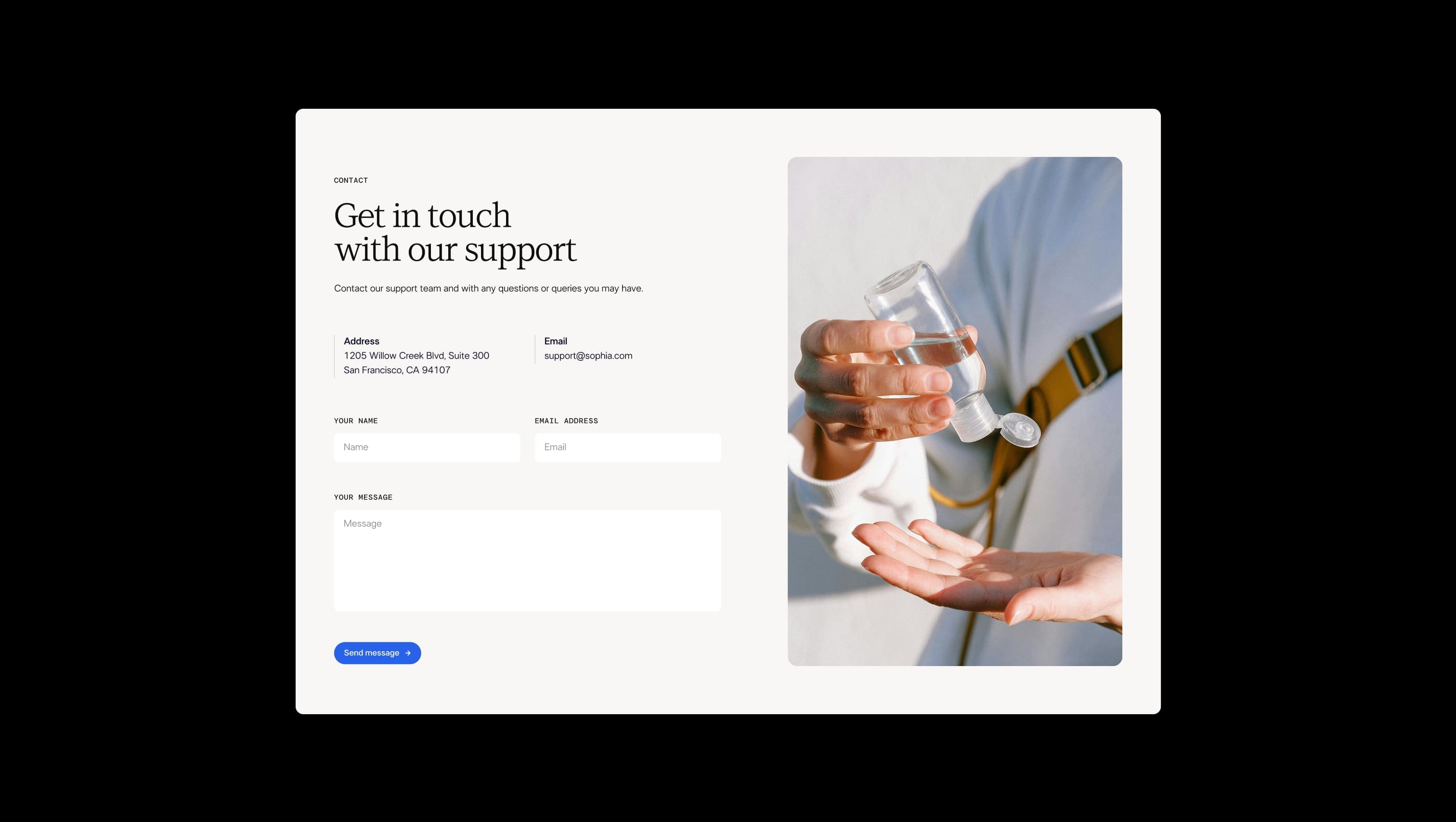 Contact Form with Info
