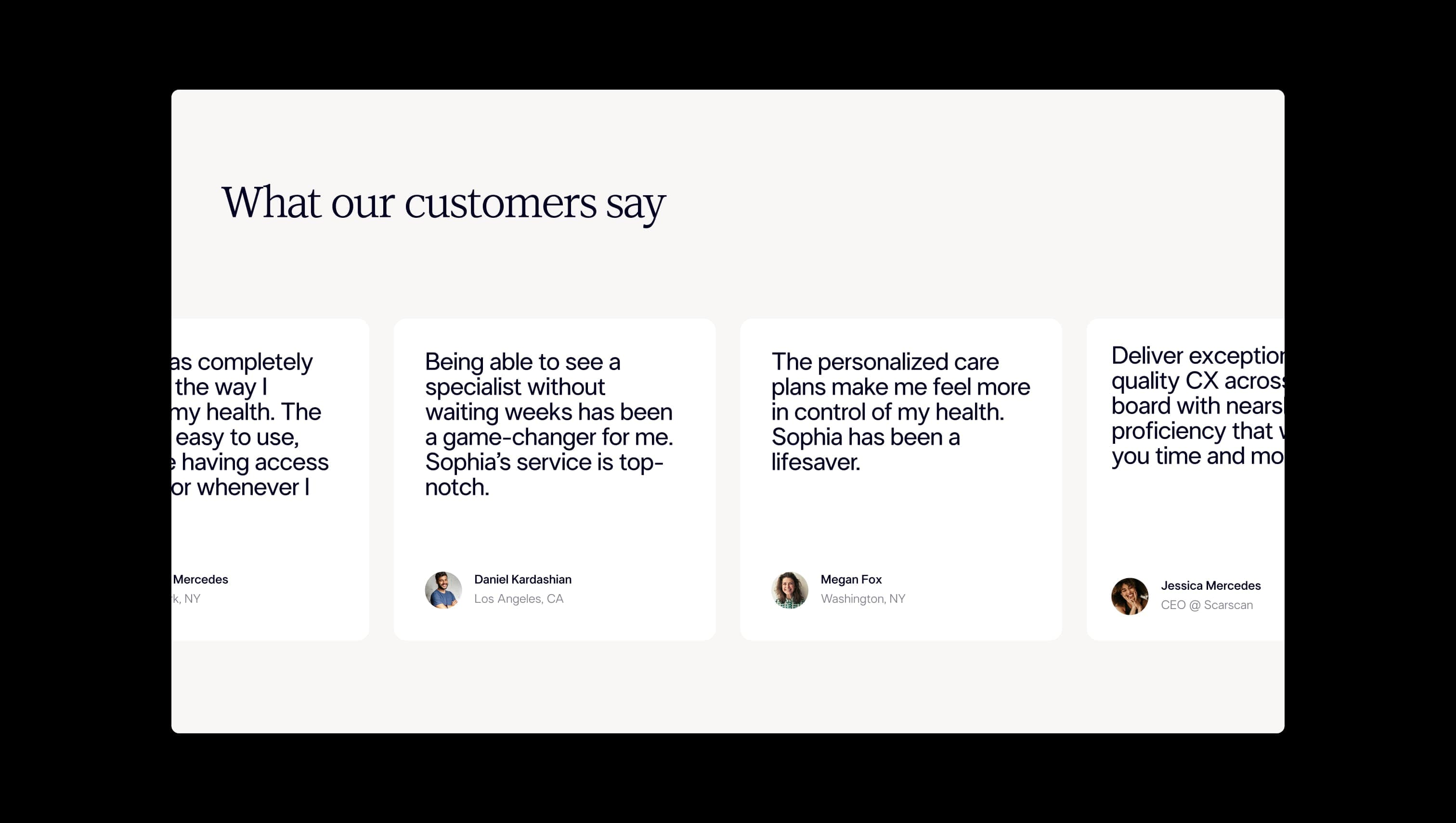 Customer Testimonials