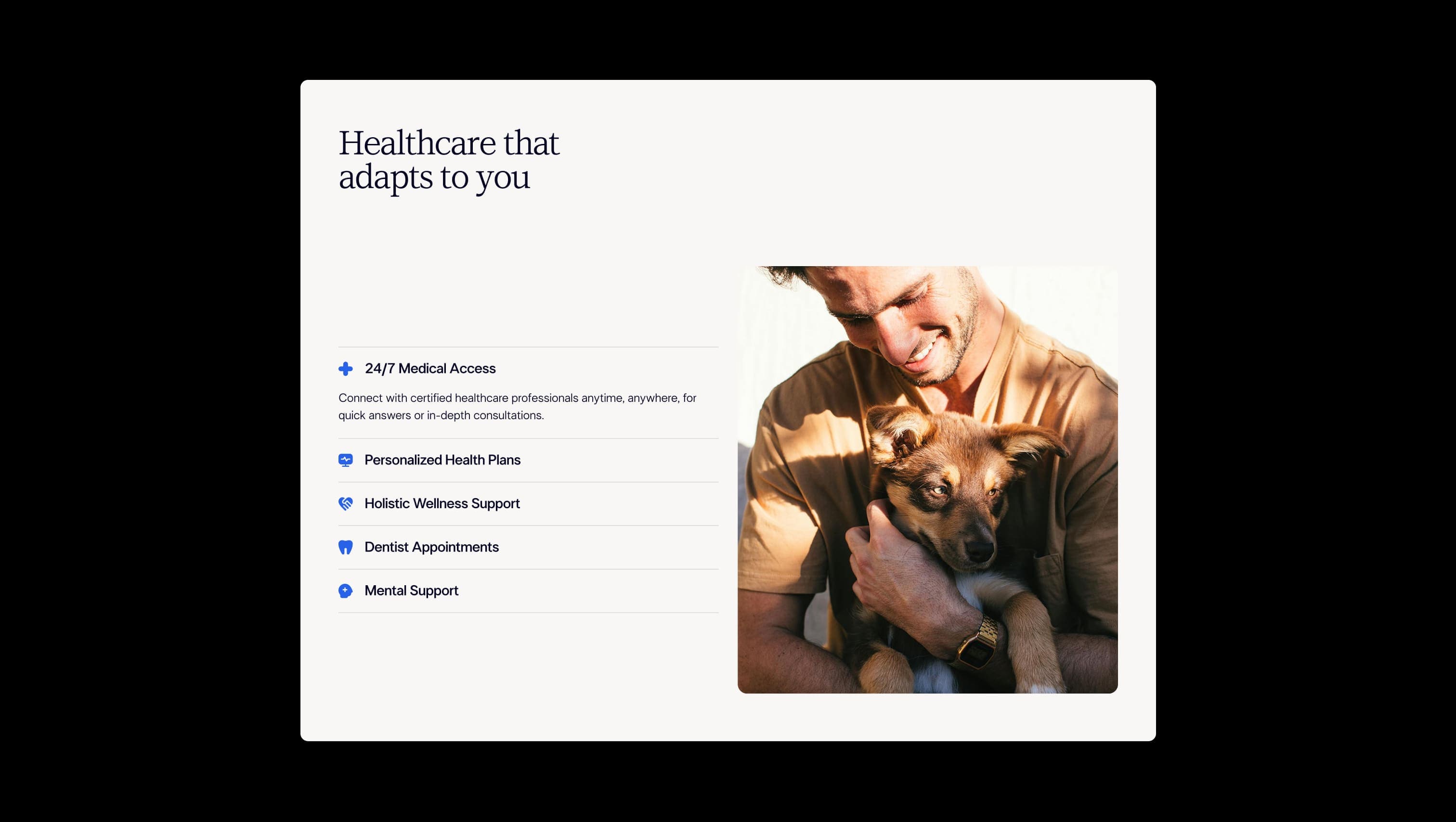 Healthcare Value Proposition Section