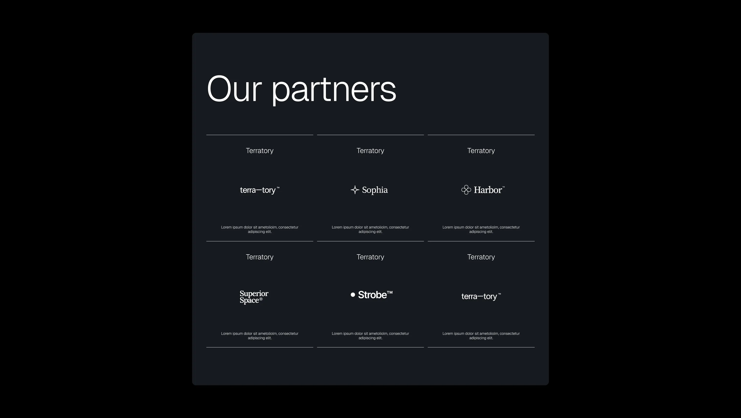 Partners Logo Grid Section