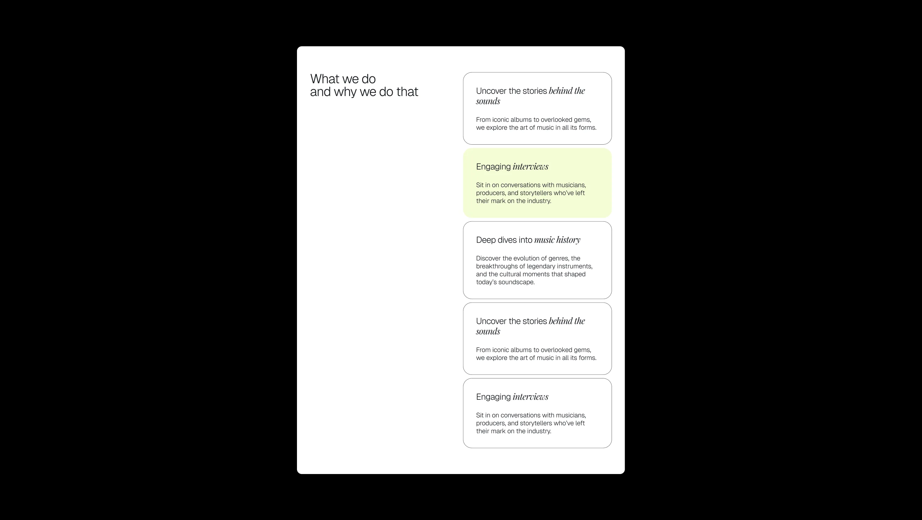 Two Column Features Layout