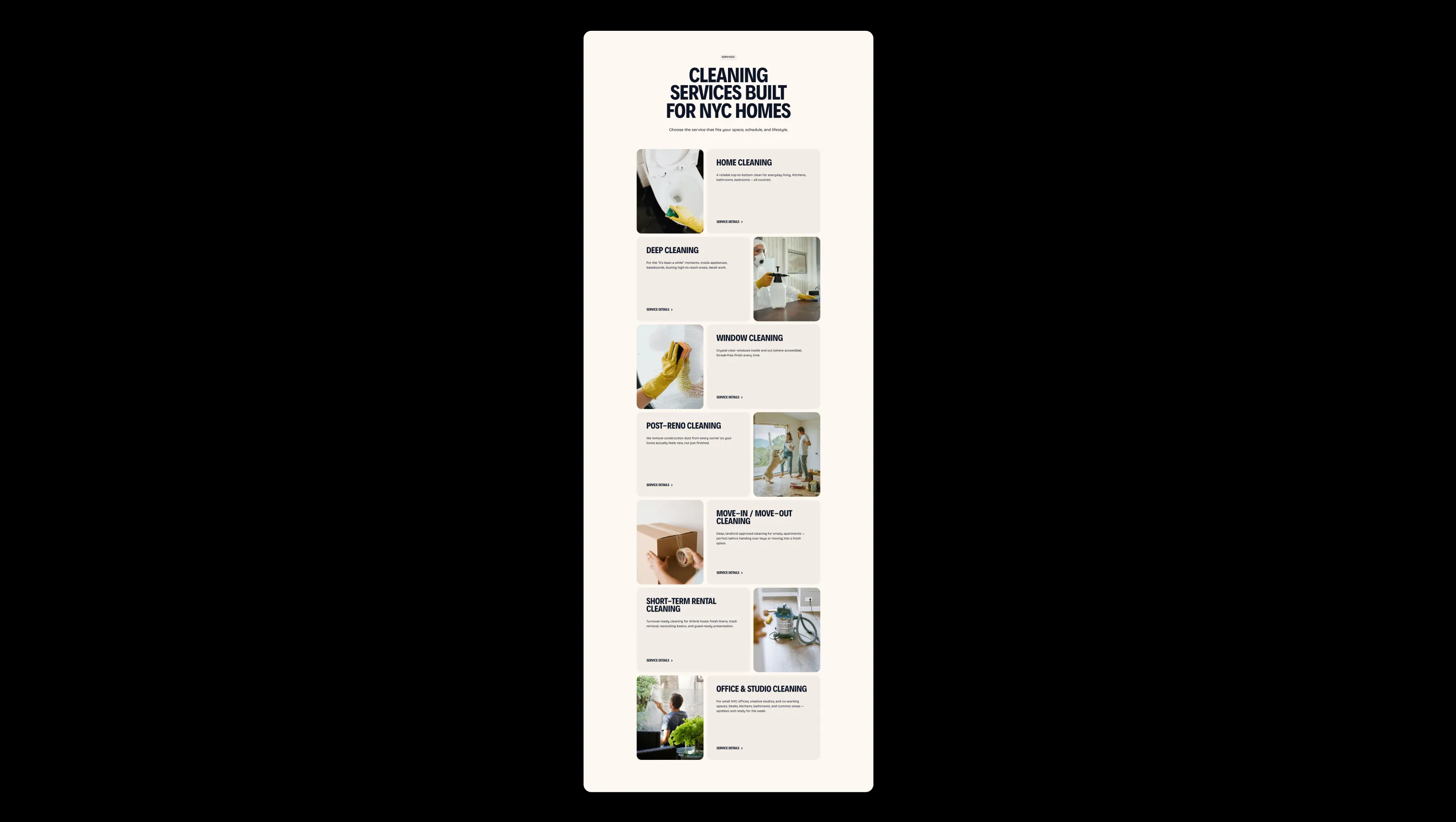 Services Grid Layout