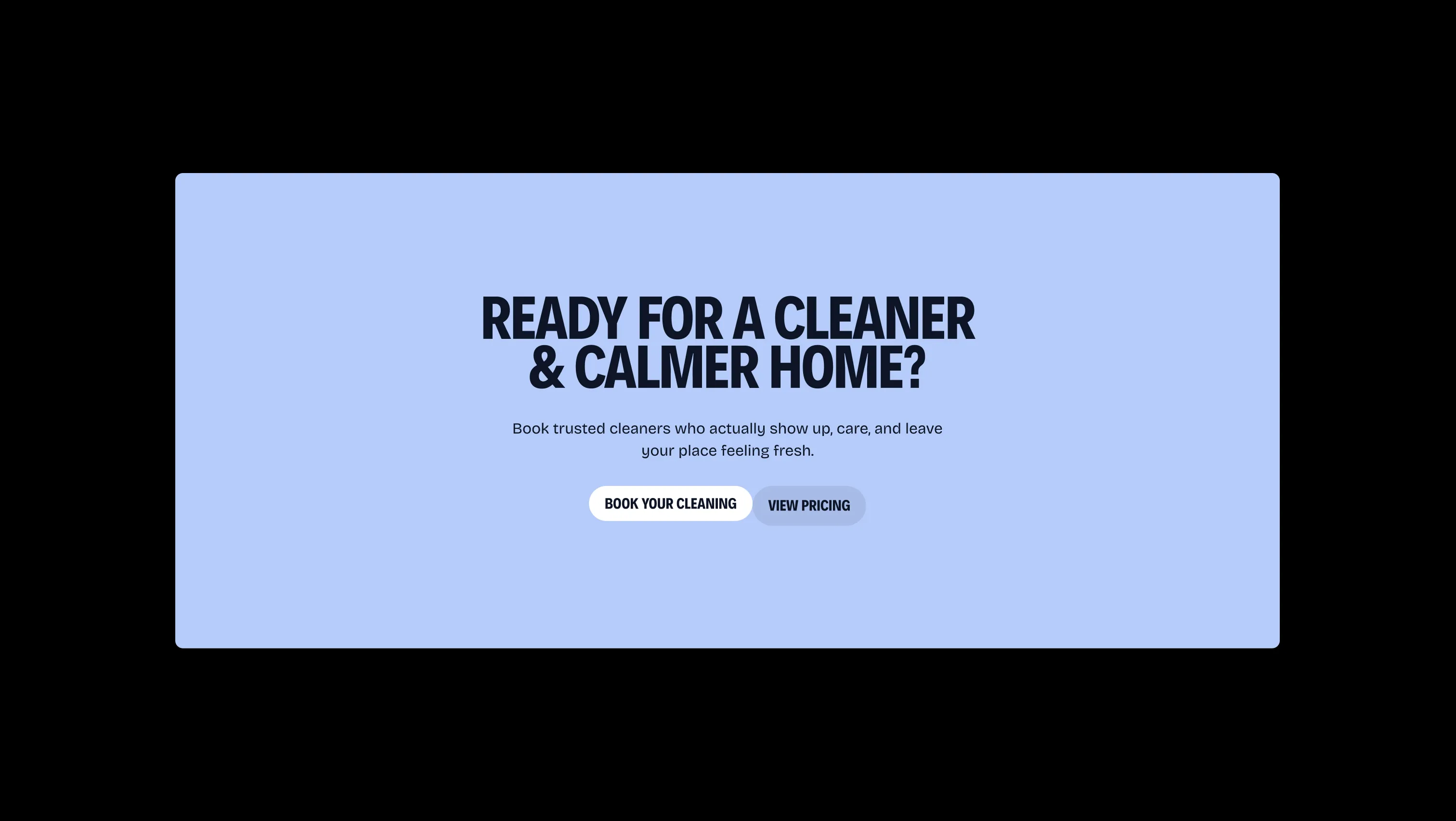 Centered Call to Action Section