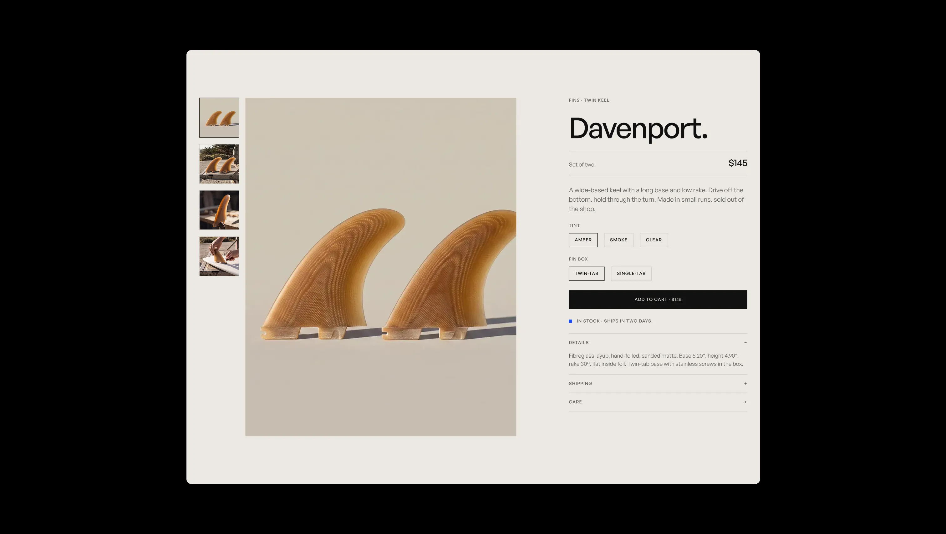 Product Detail Gallery with Accordion