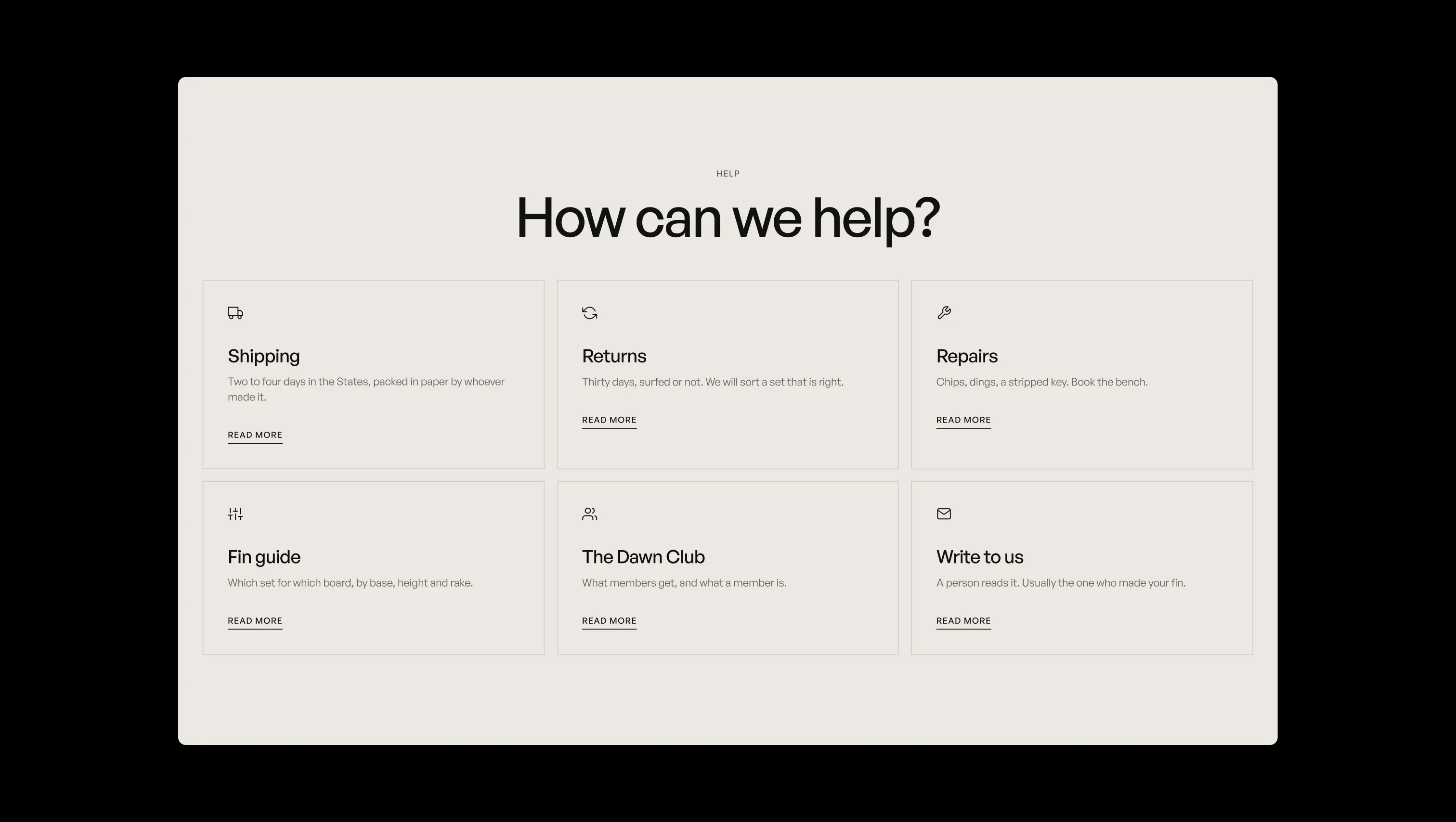Help Center Icon Tile Grid
