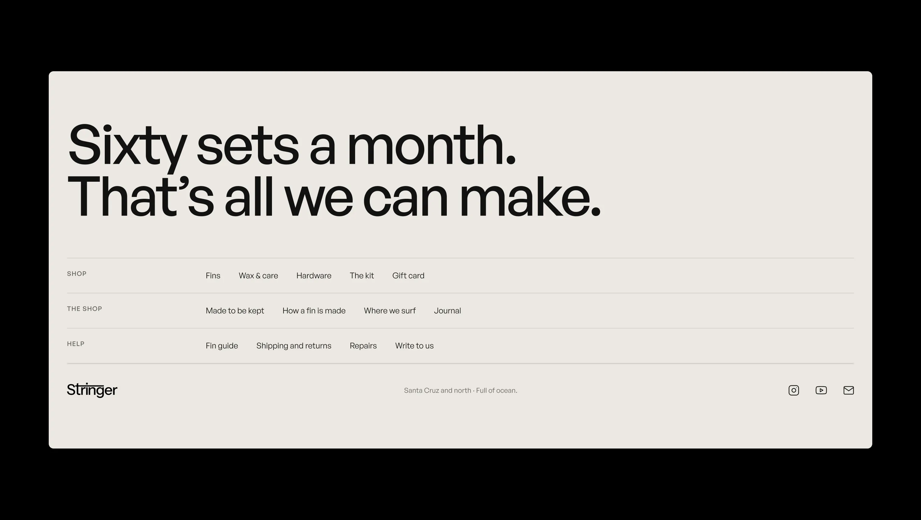 Footer with Link Groups and Statement