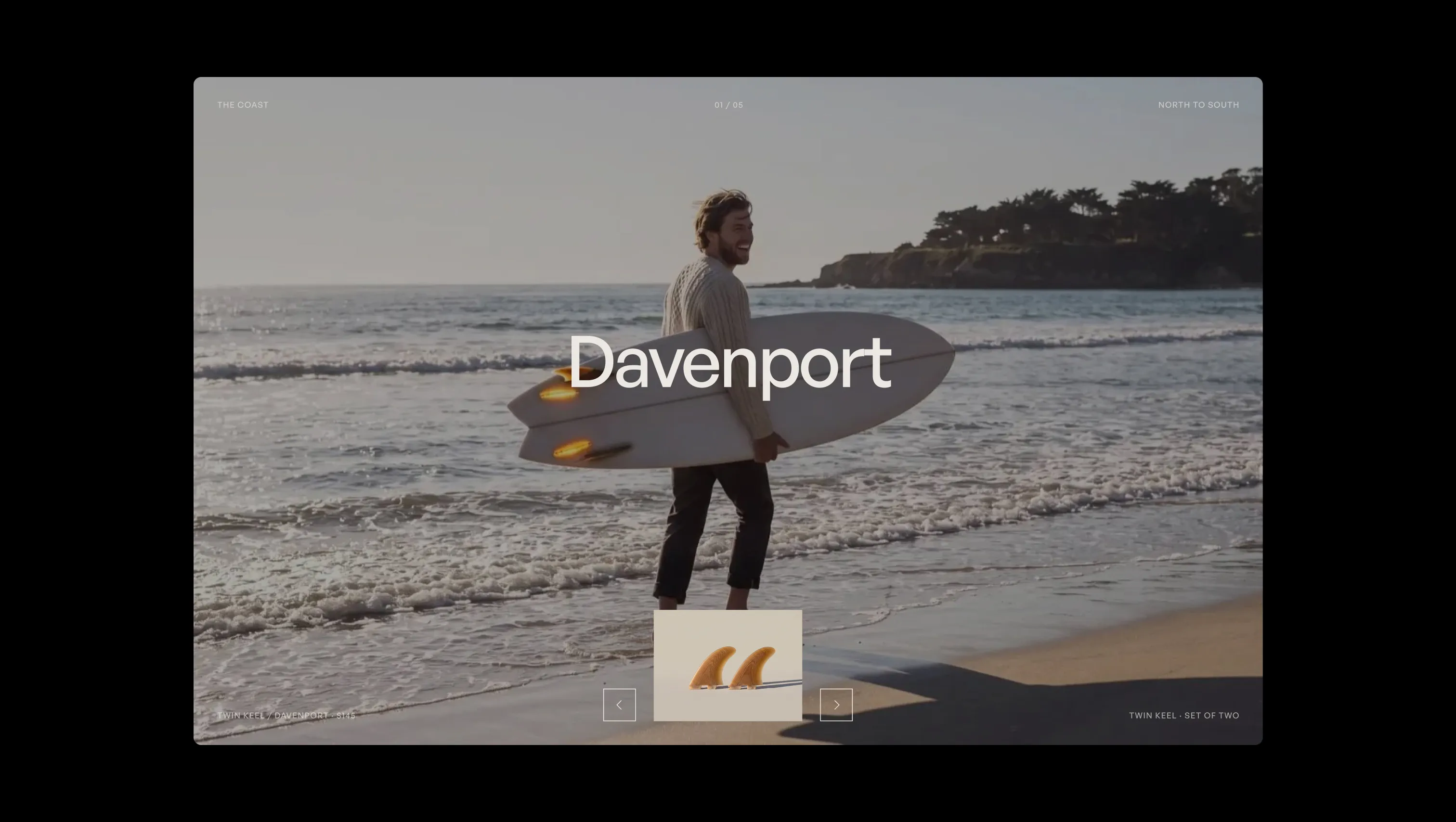 Fullscreen Horizontal Name Slider Hero