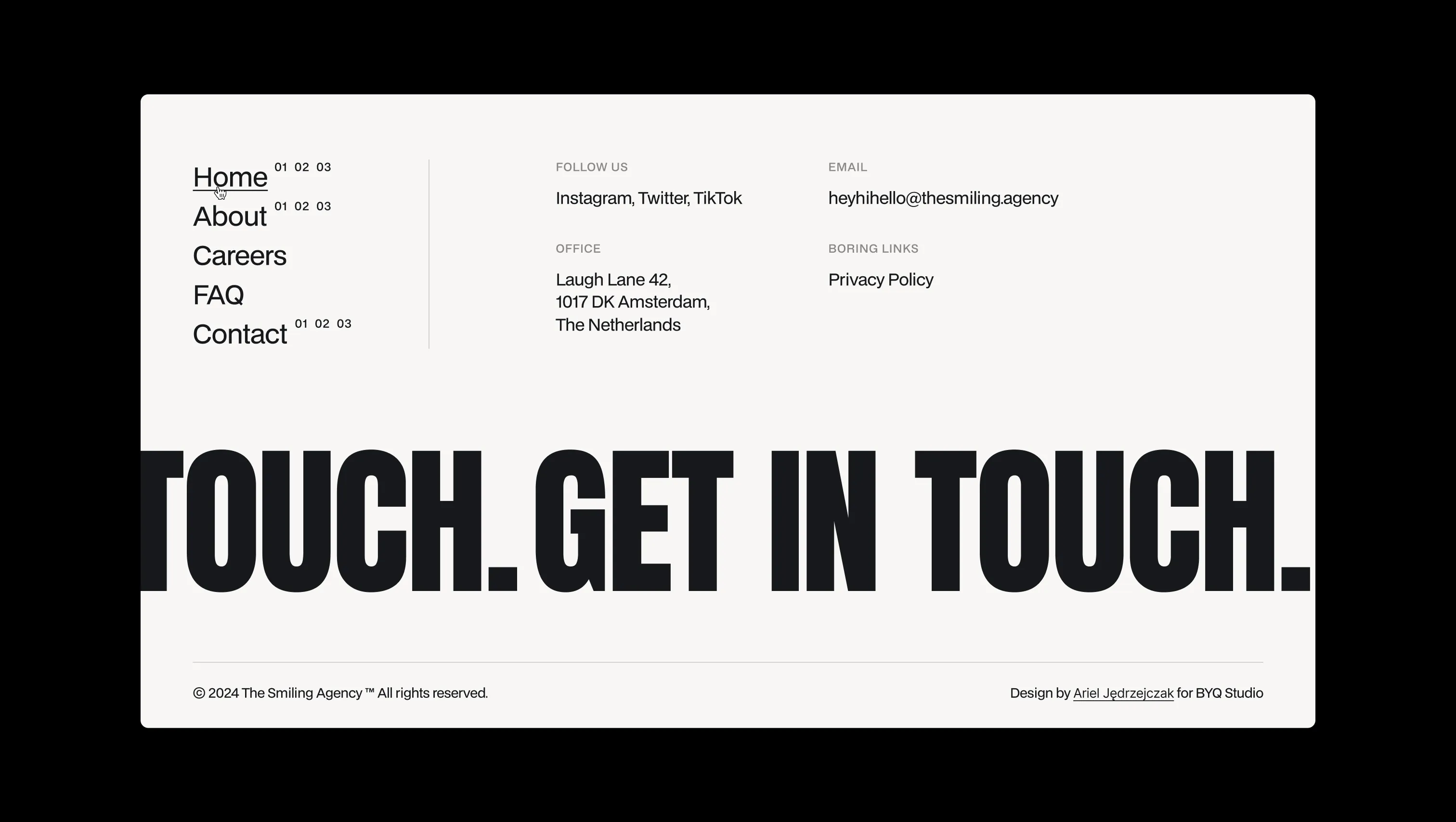 Animated Footer with Marquee