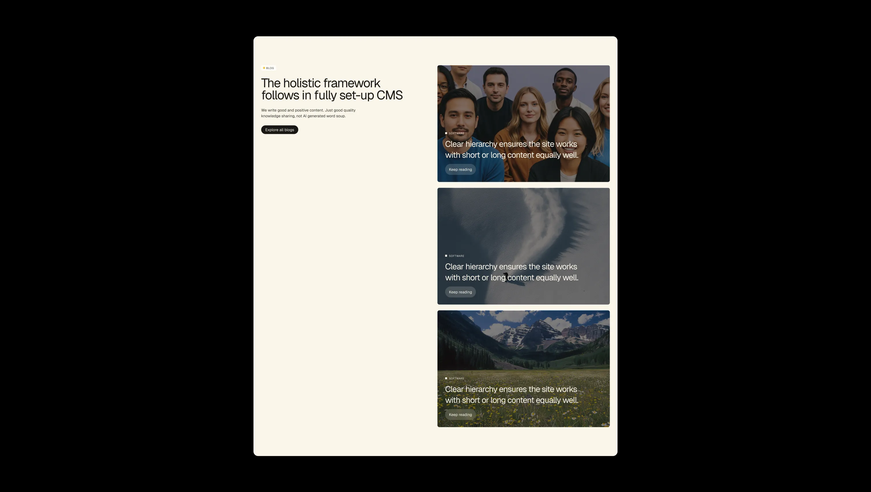 Sticky Blog Grid with CMS Cards