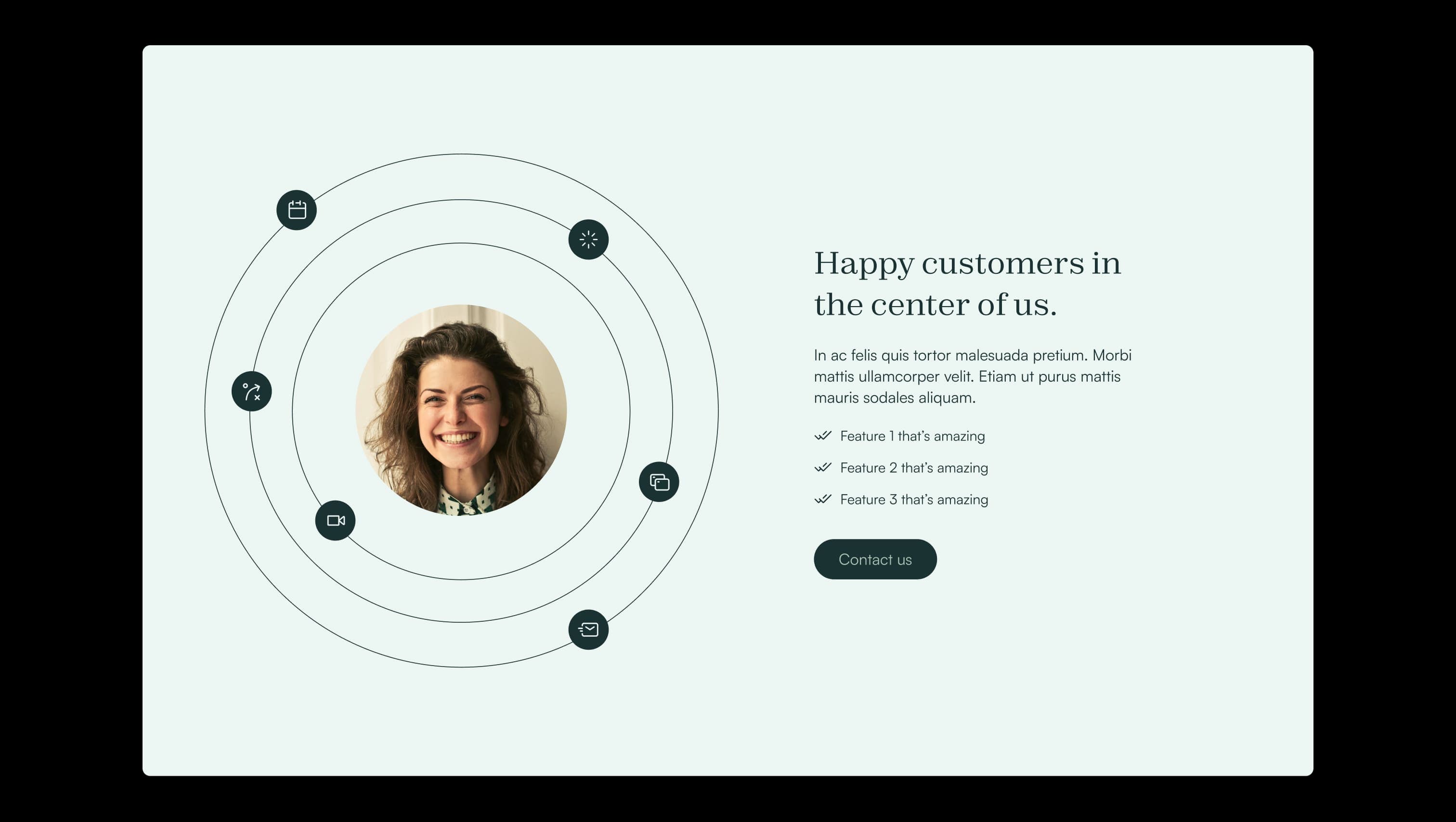 Customer-Centered Feature Section