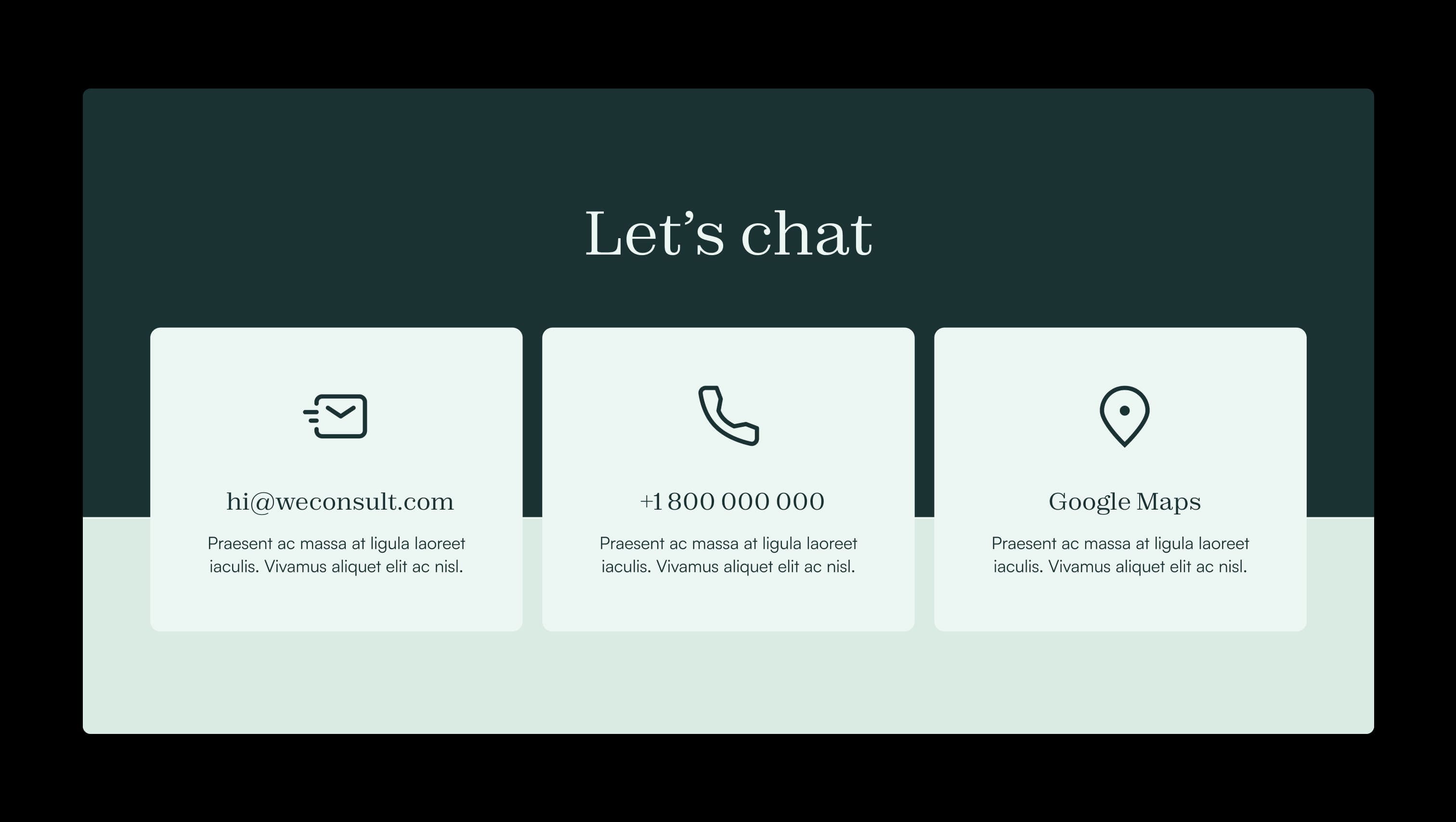 Contact Cards Grid Section