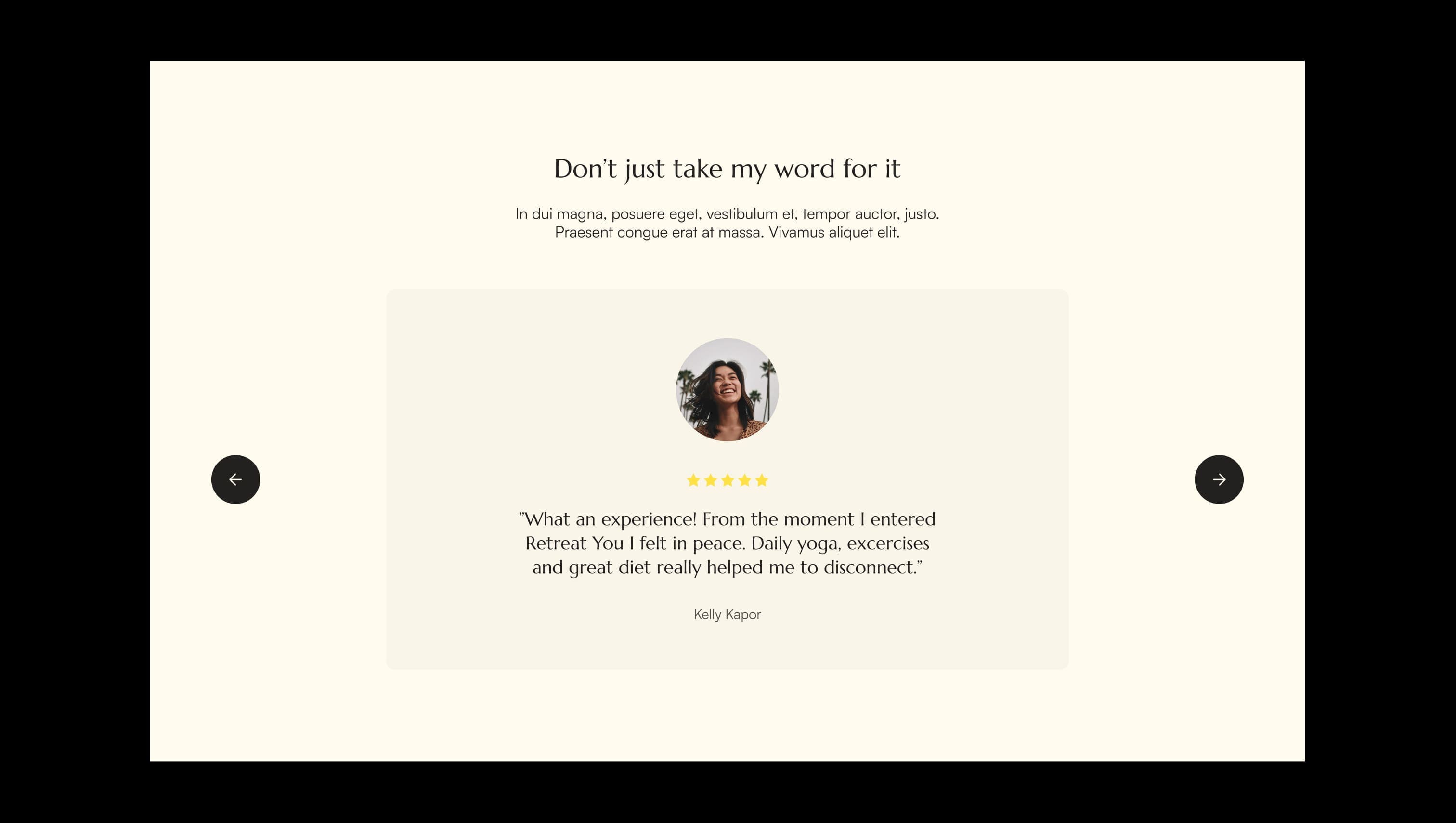 Testimonial Slider Section