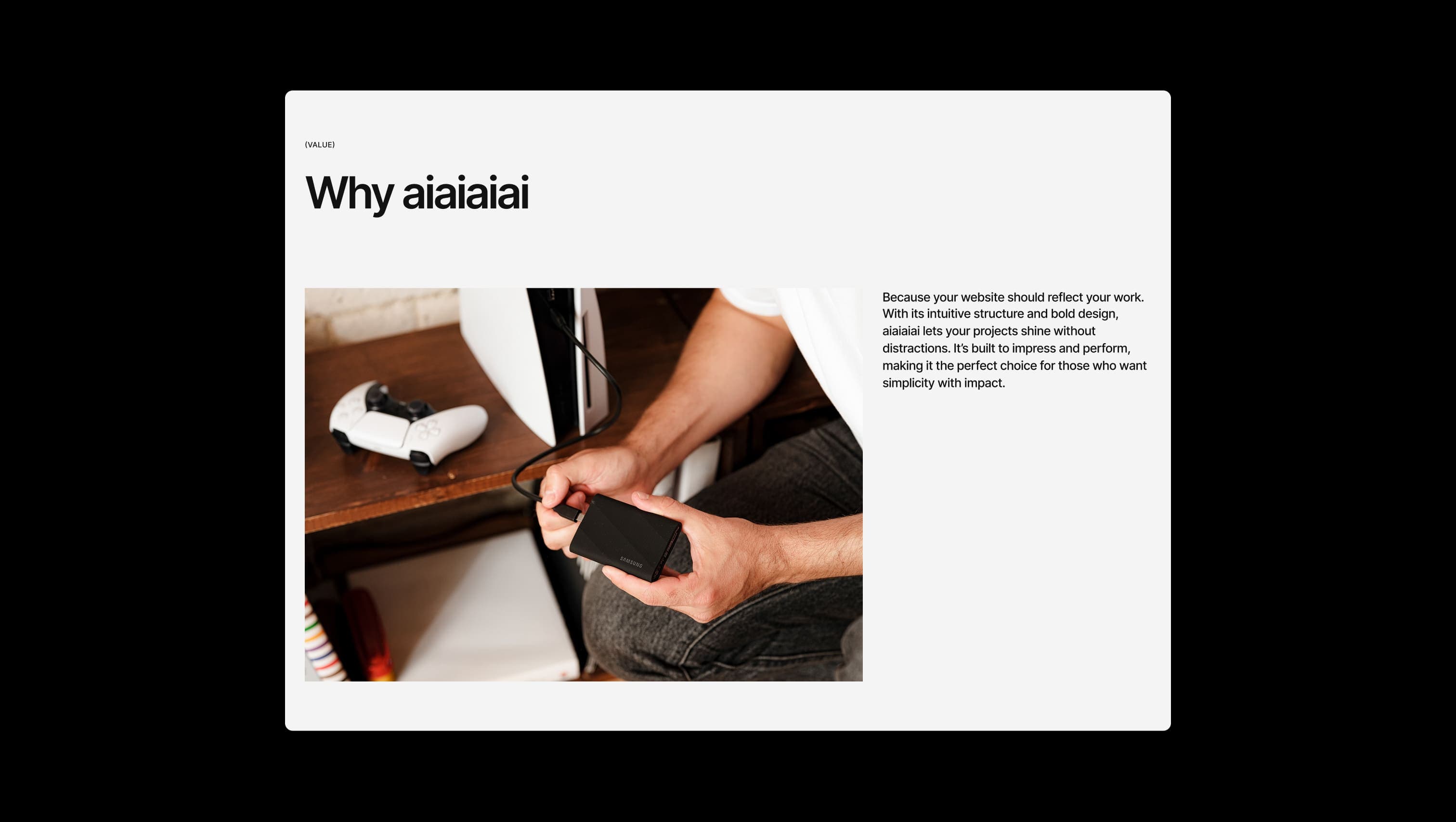 Image Text Story Section