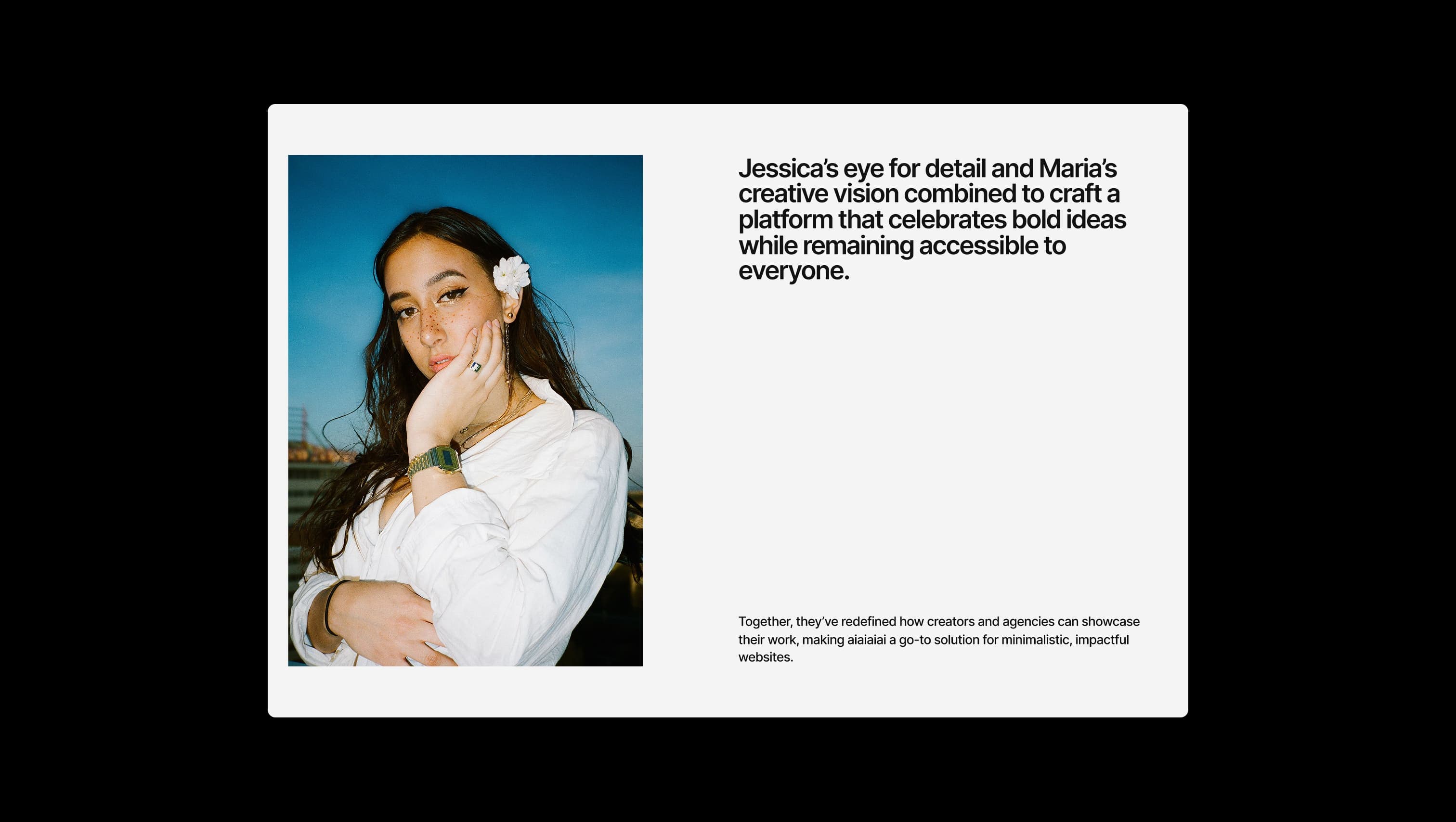 Team Story Image Text Layout