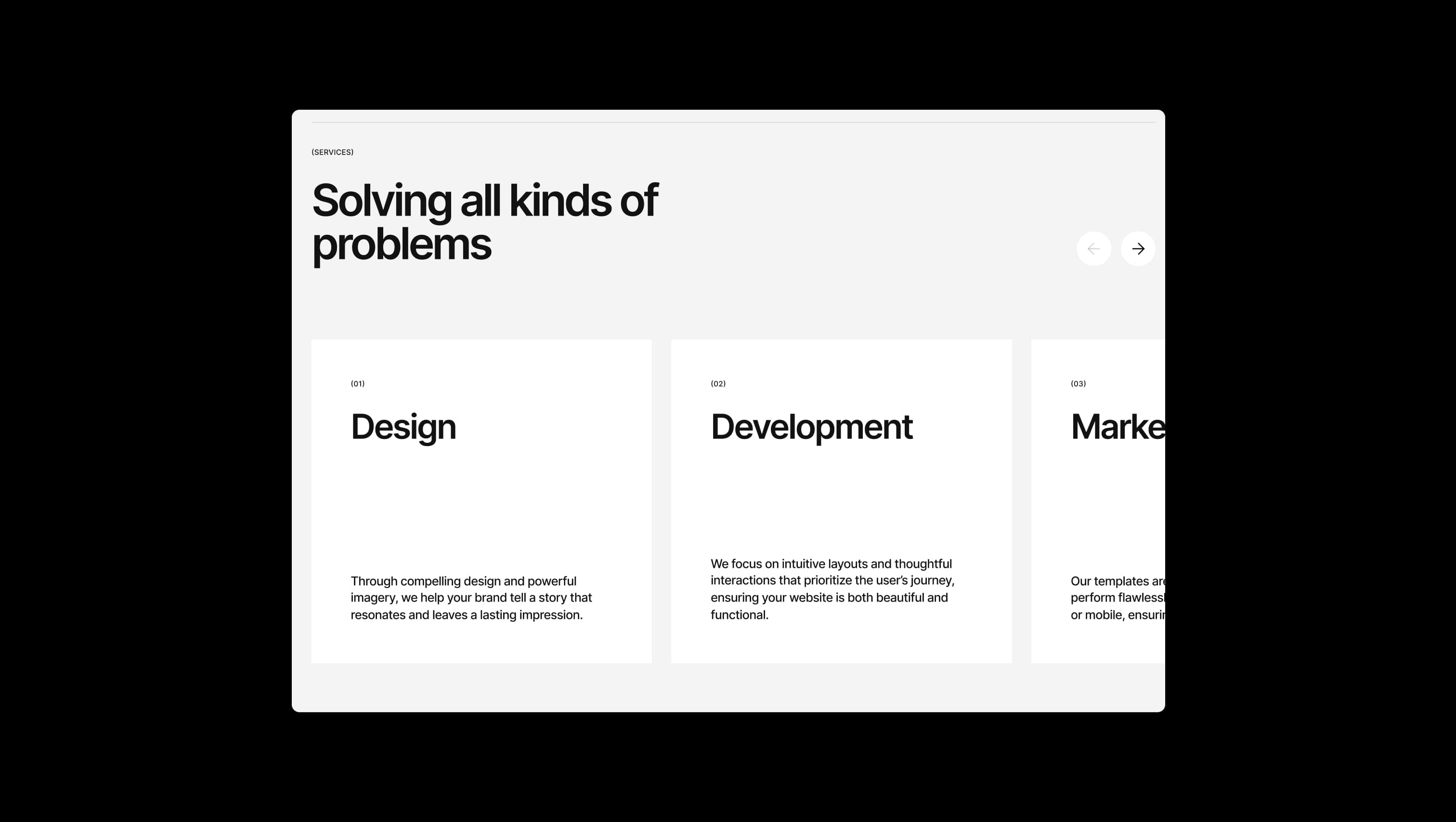 Services Slider With Navigation