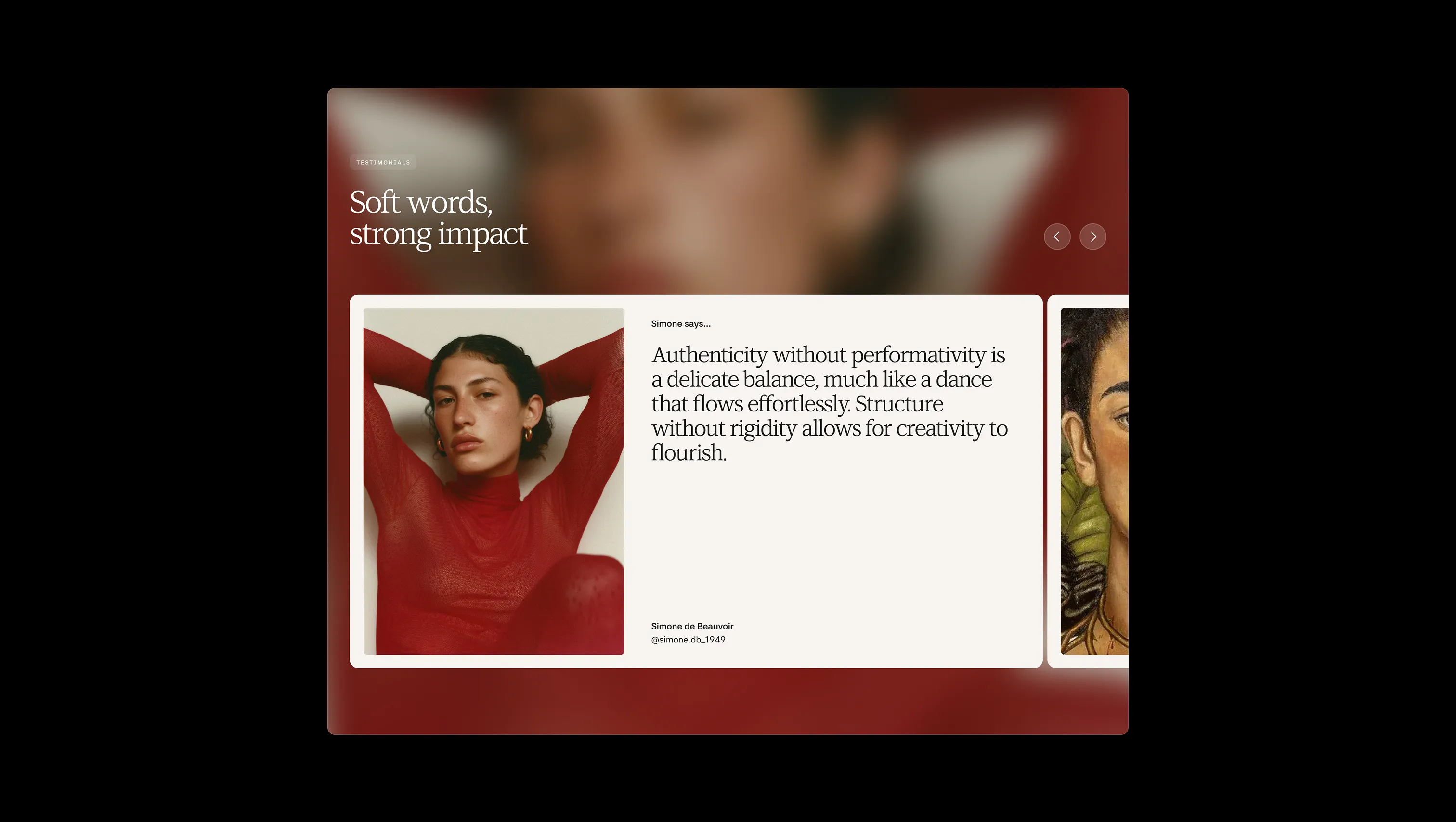 Testimonial Slider with Background Images