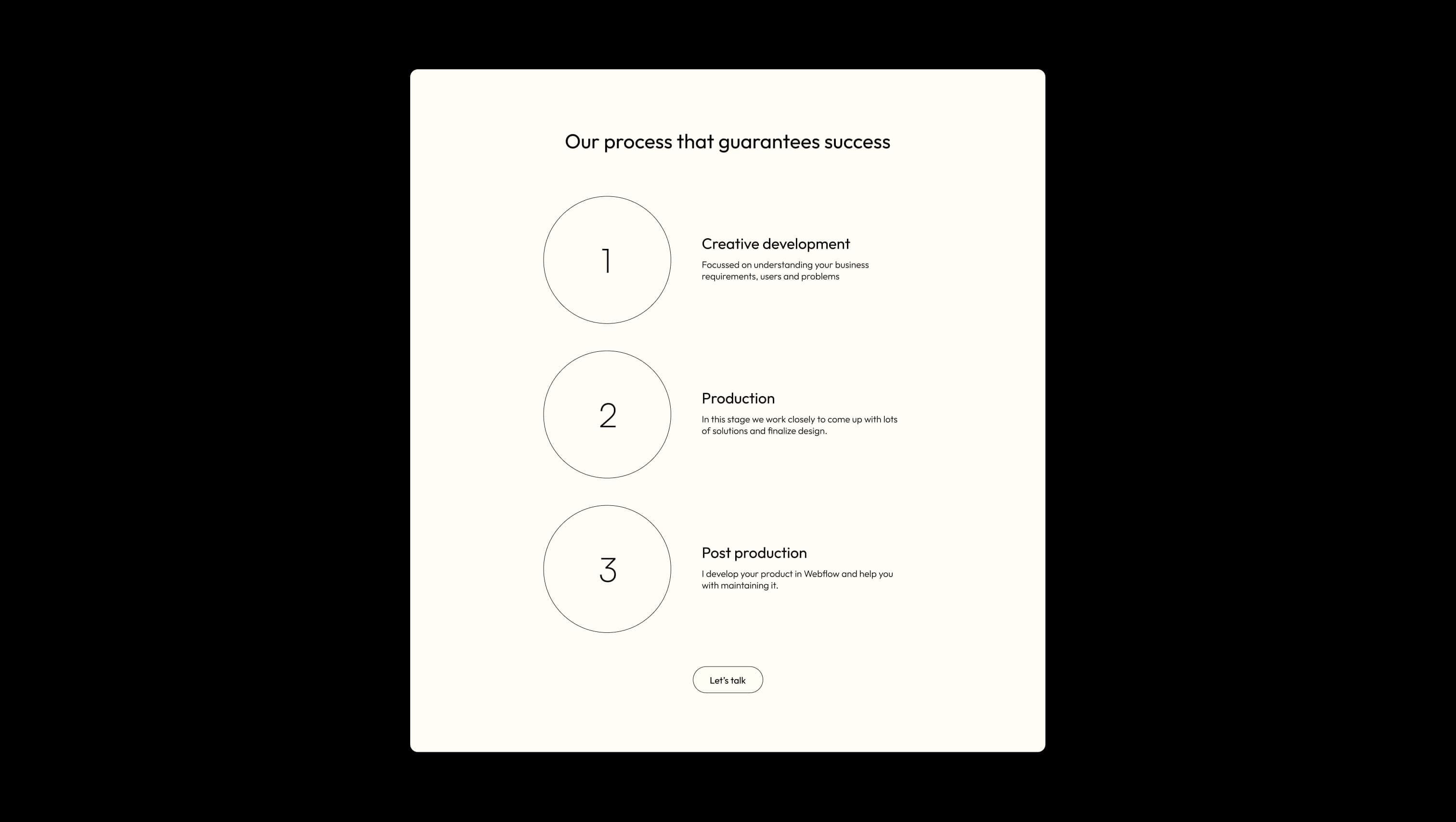 Process Steps with Circles