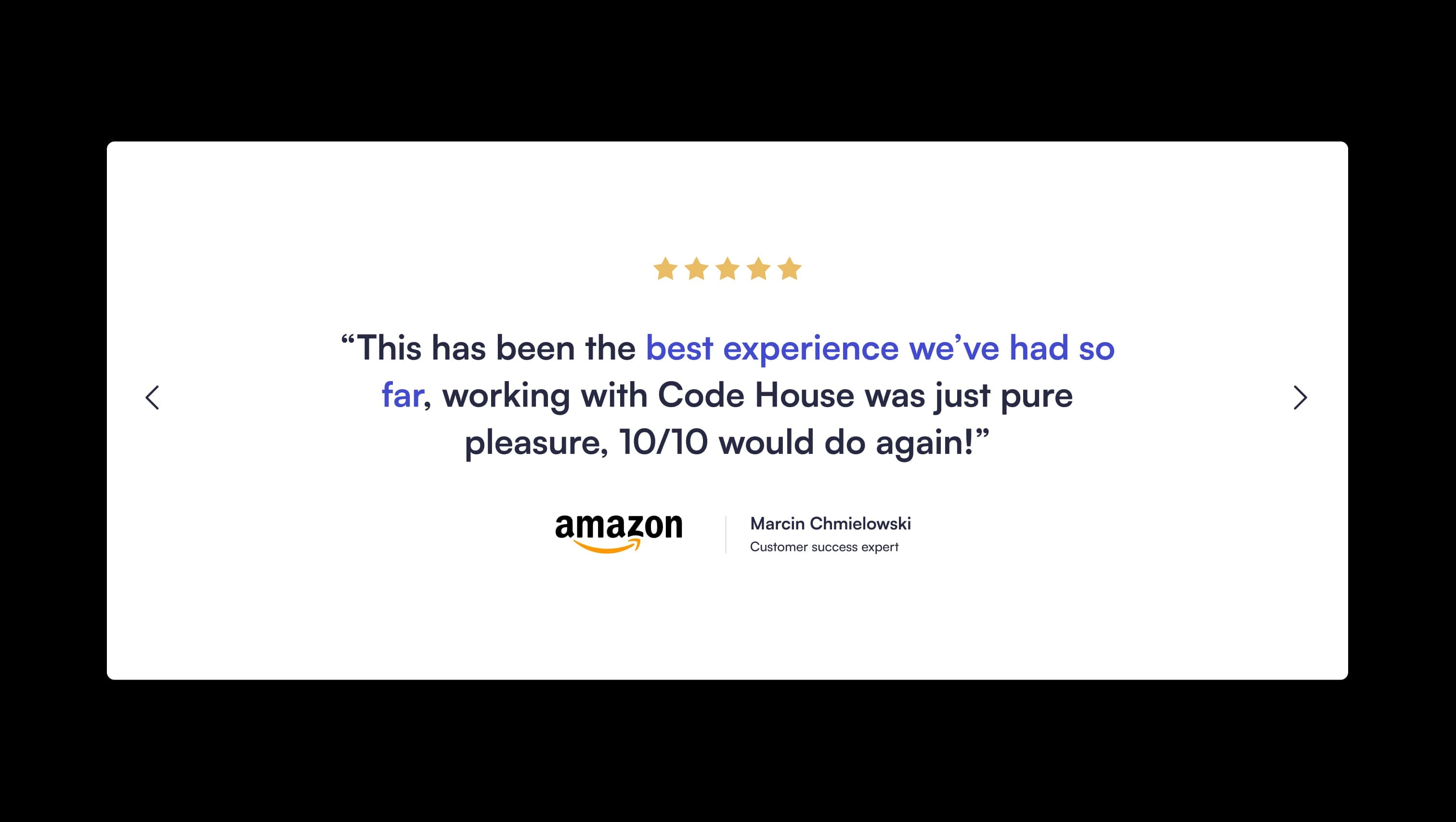 Customer Testimonial Slider