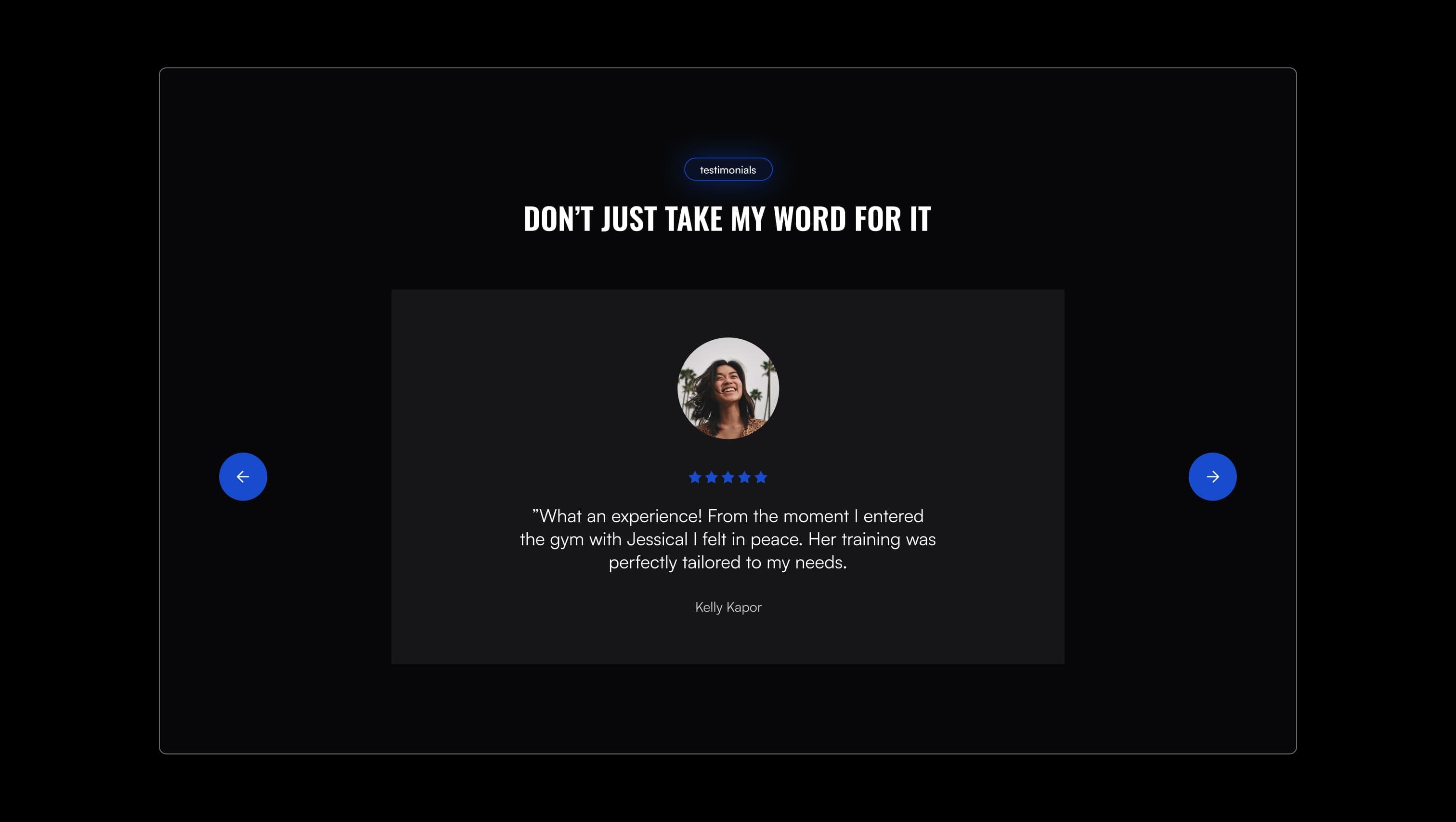 Customer Testimonials Slider