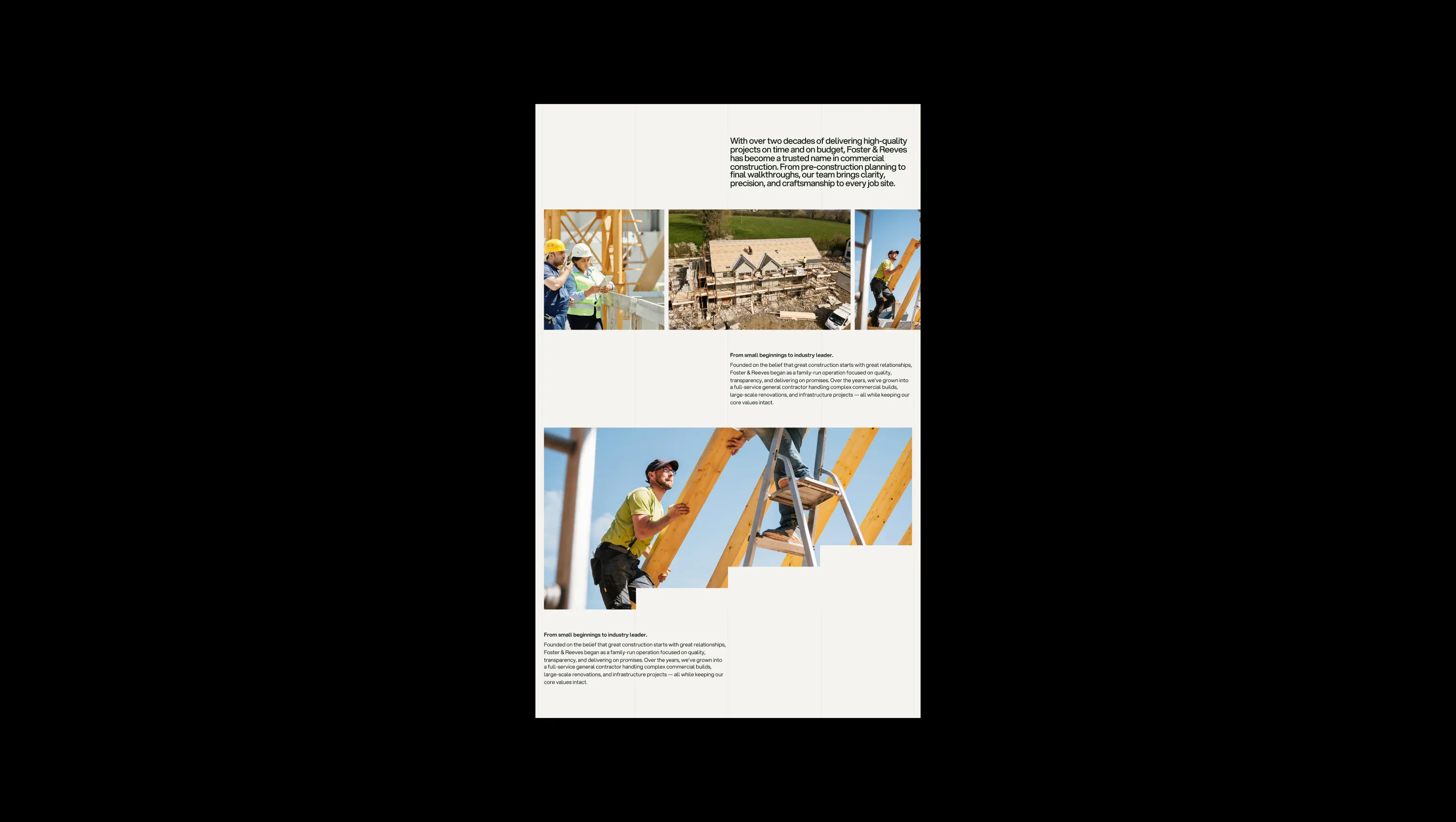 About Section with Scrolling Marquee