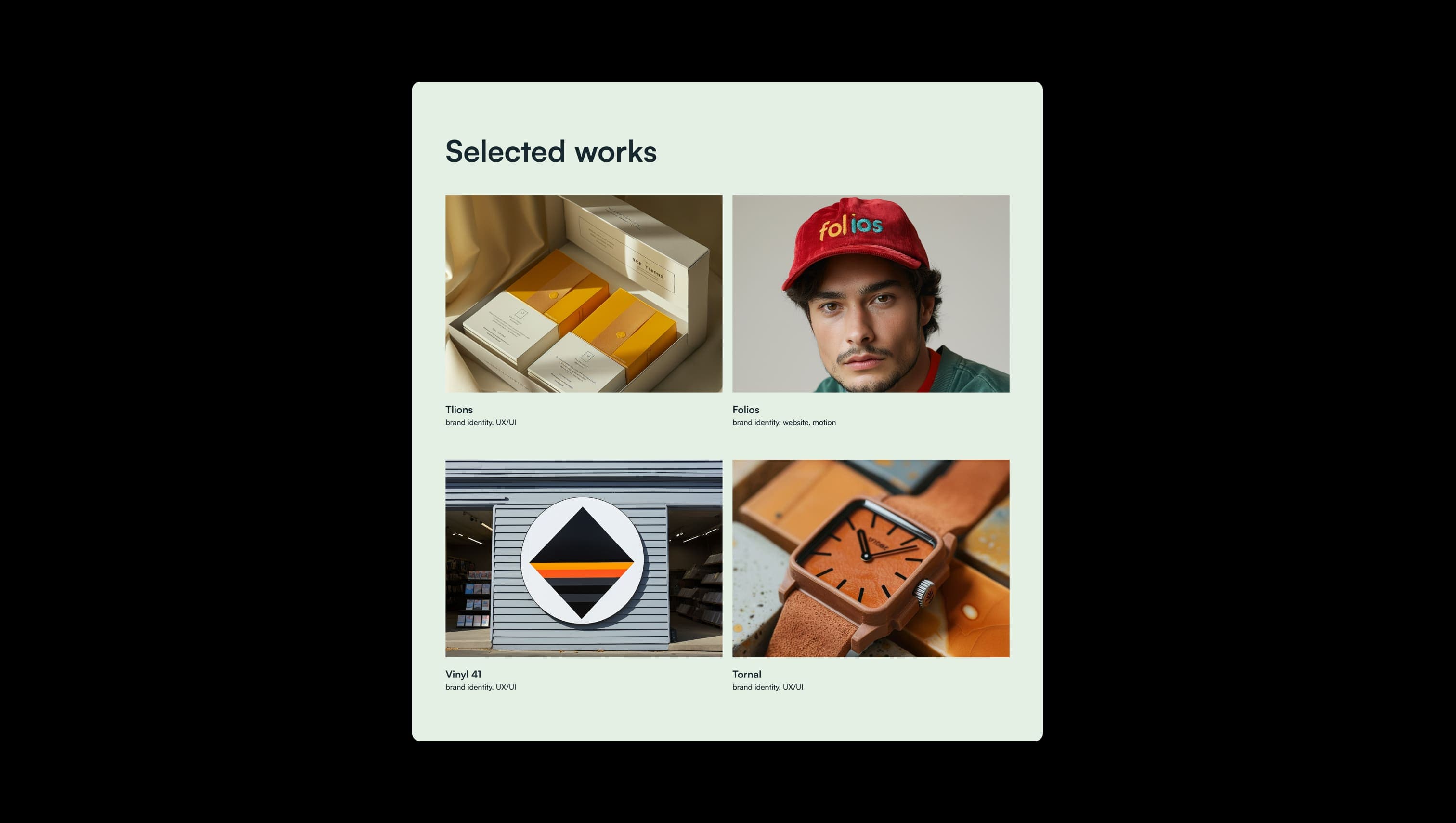 Portfolio Projects Grid Section