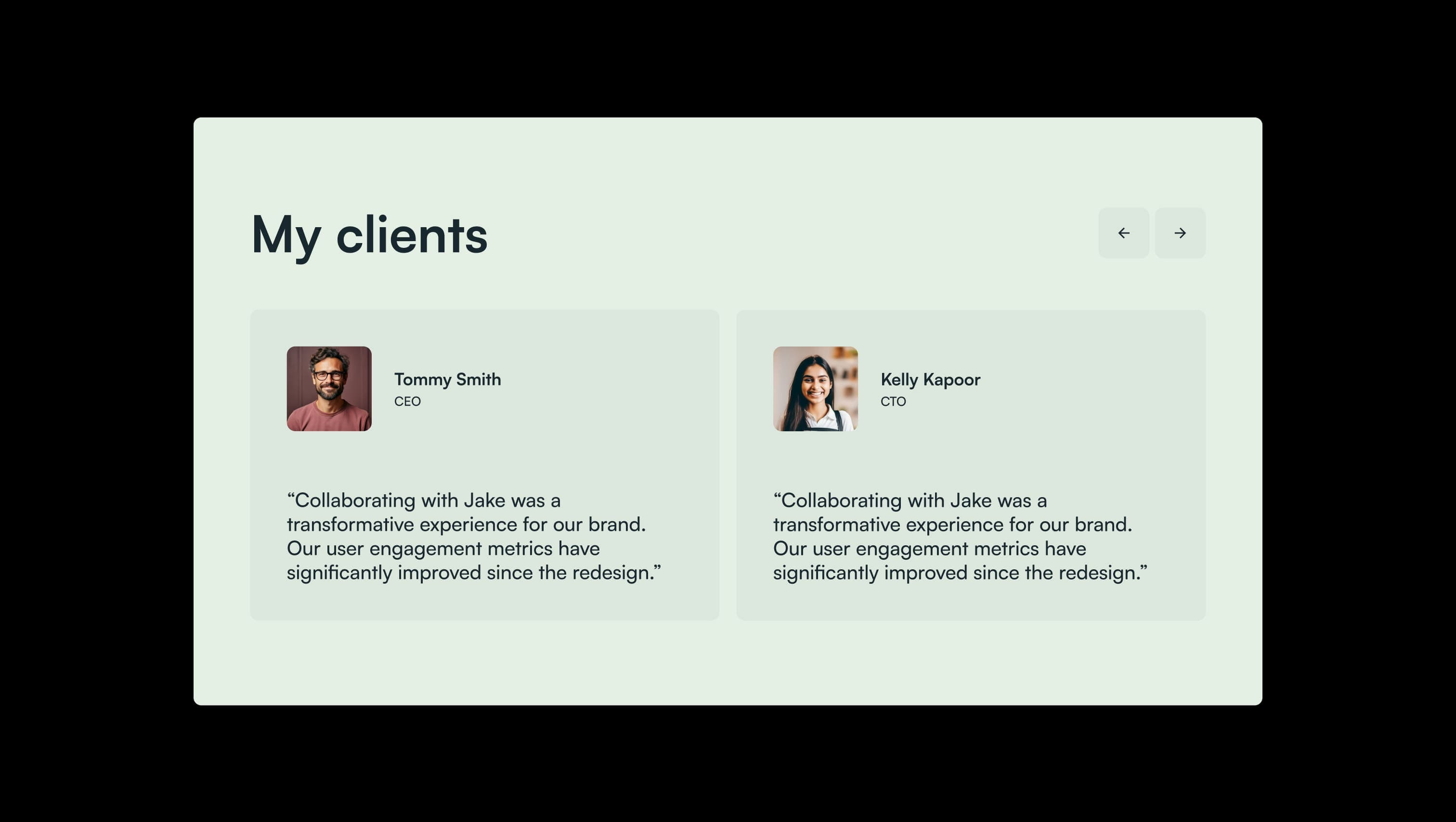 Client Testimonials Slider