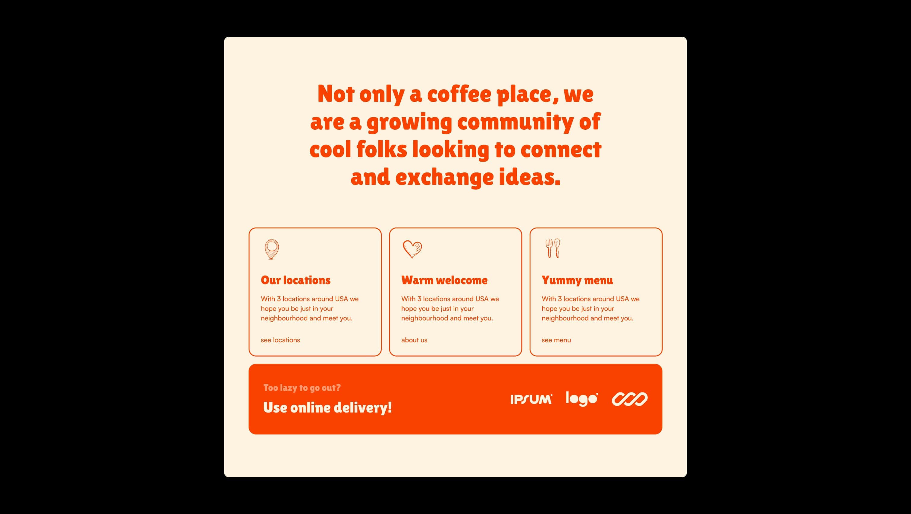 Mission Statement with Feature Cards