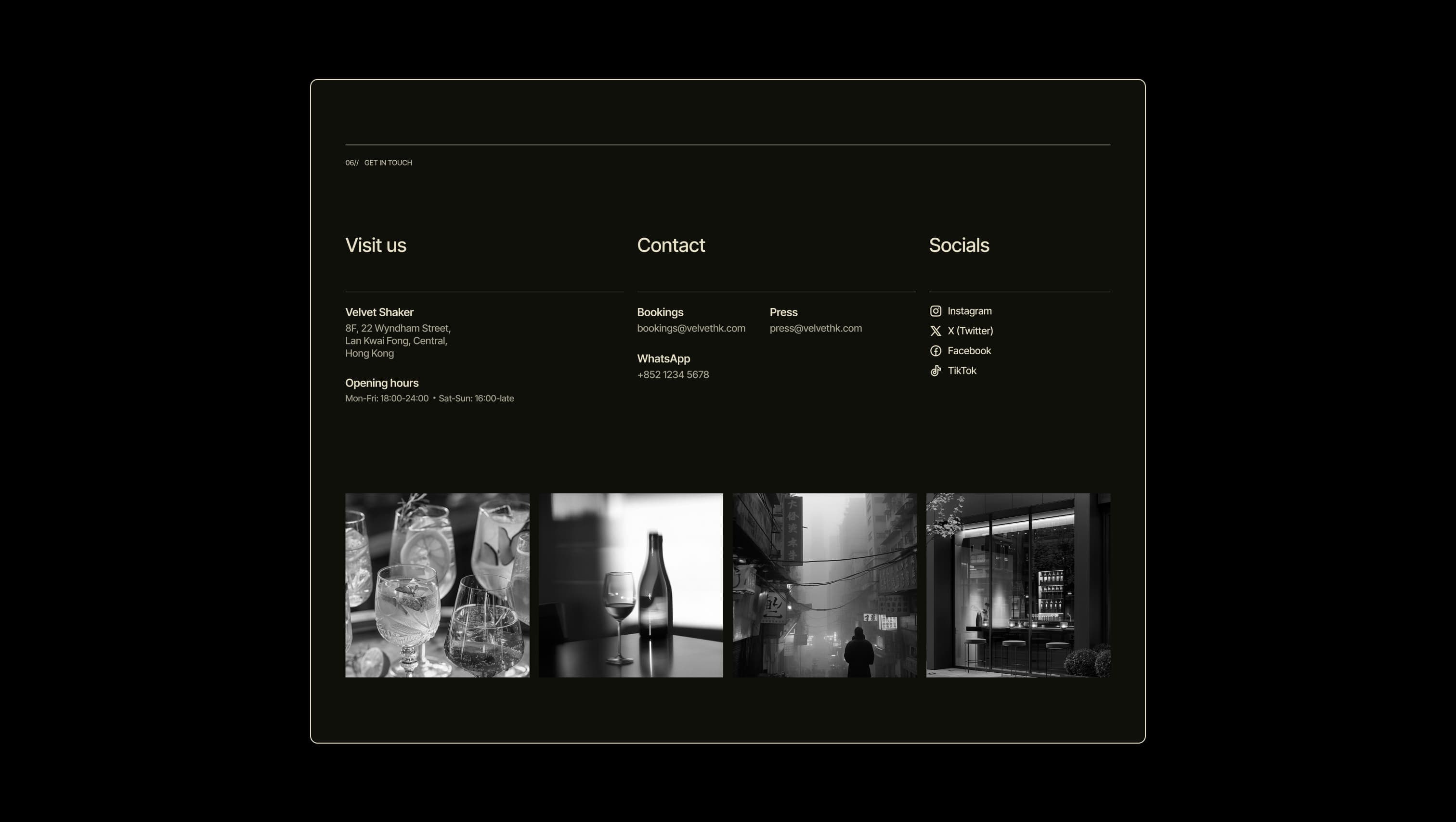 Contact Info Grid Gallery