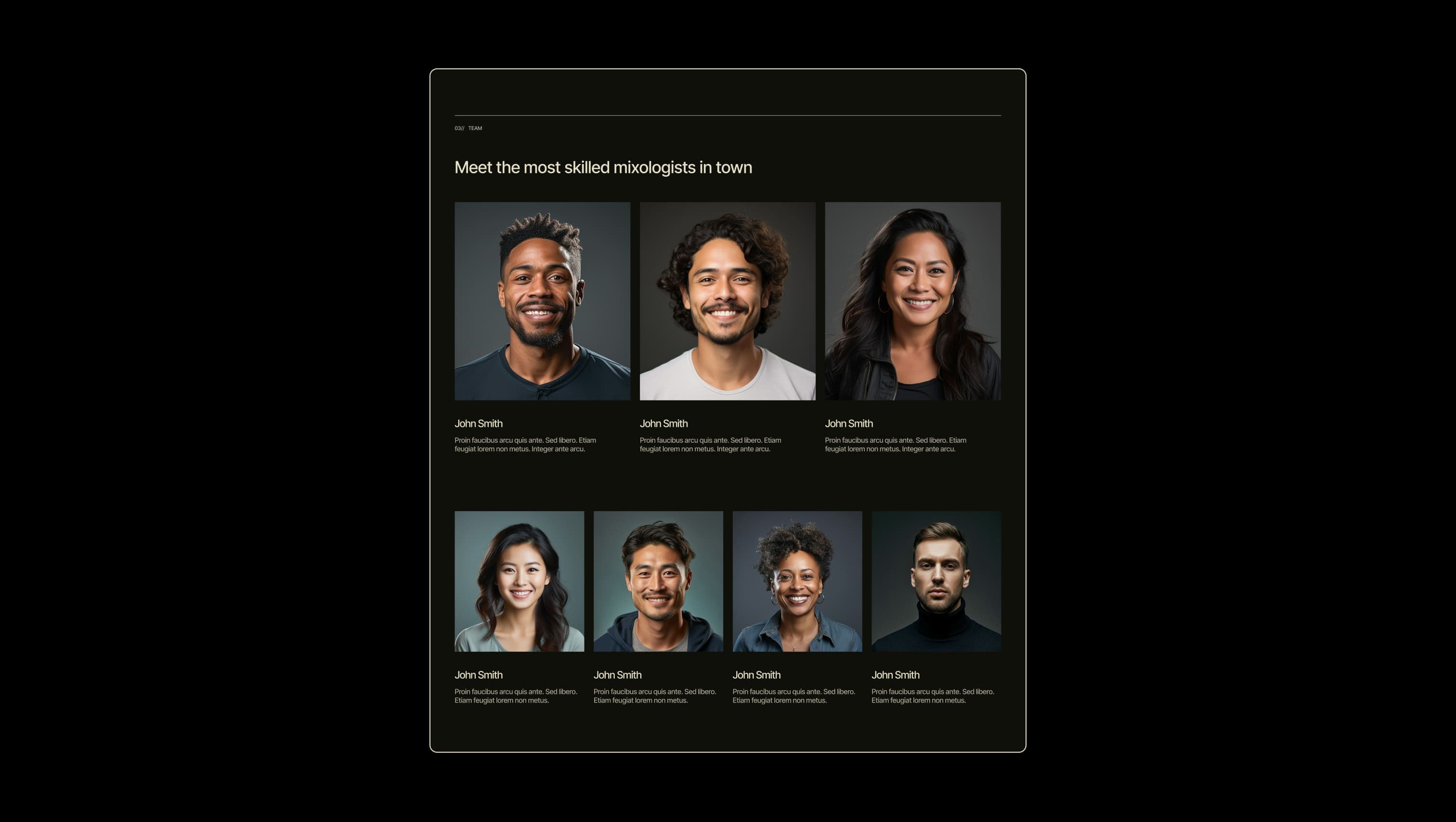Team Members Grid Gallery