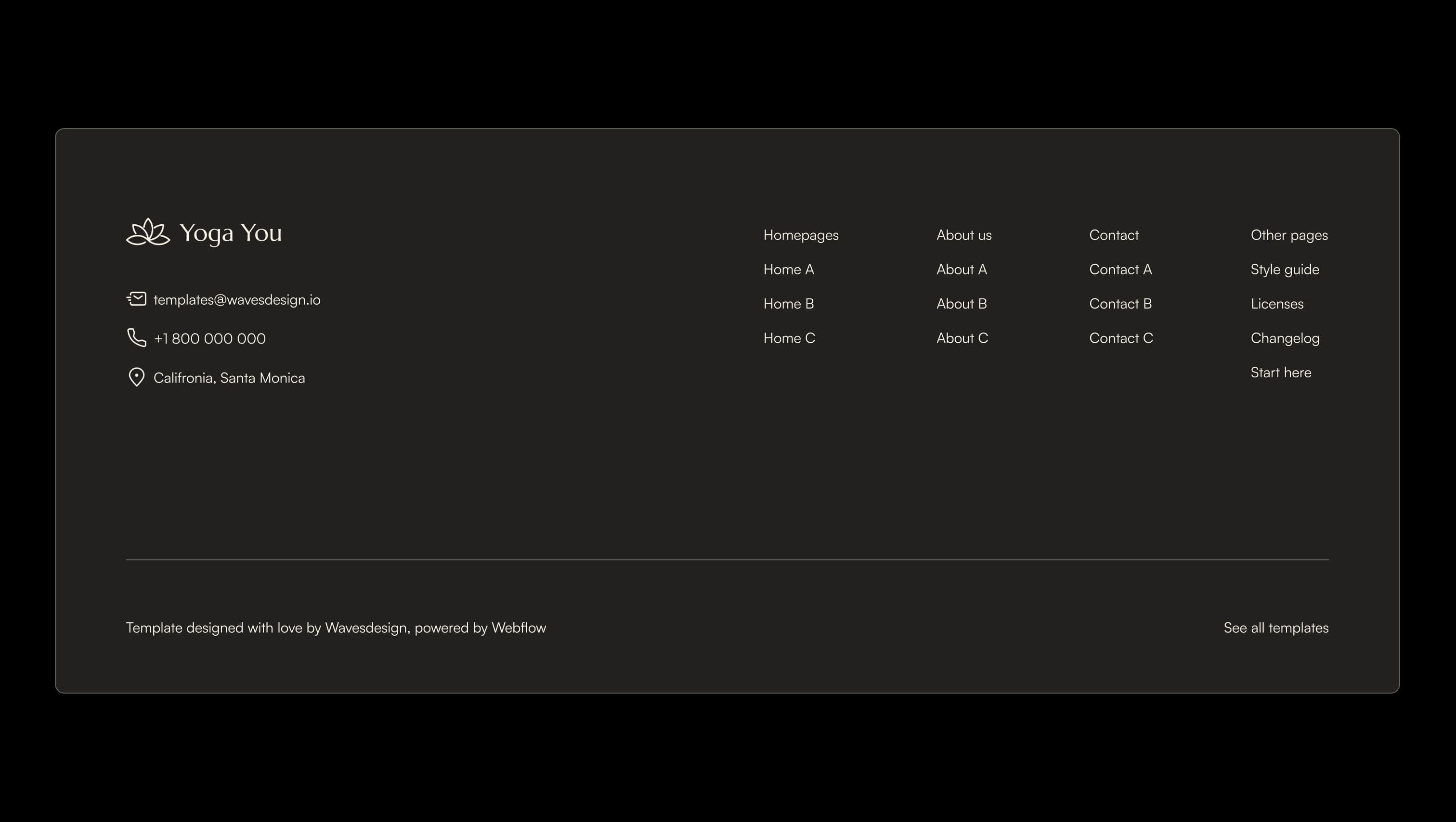 Multi-Column Footer with Contact