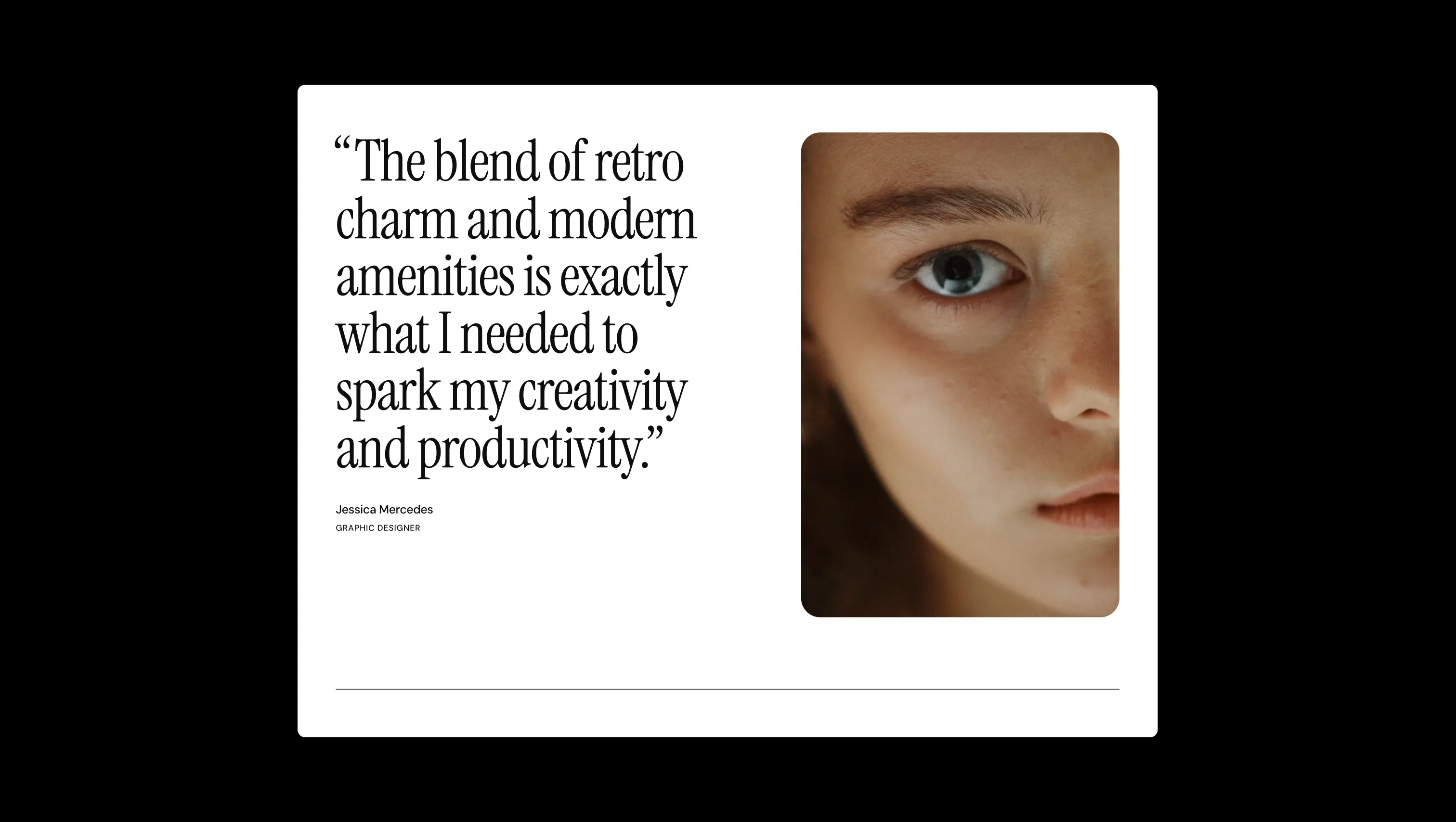 Video Testimonial Split Layout